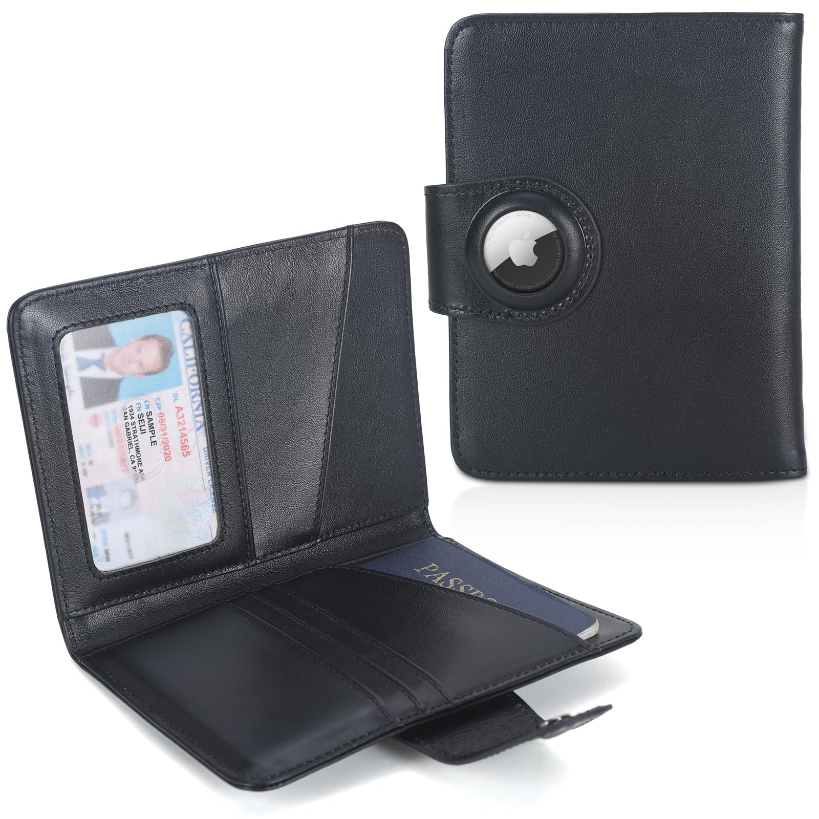 Set Di 2 Custodie Per Passaporto Con Blocco RFID, Rosa E Grigio, In Pelle PU, Porta Documenti Da Viaggio - 2