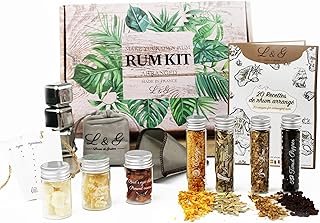 L&G® Kit Découverte d'Épices pour Rhum Personnalisé - Coffret DIY Exclusif pour Homme/Femme, Idée Cadeau Original Noël, Anniversaire, Saint-Valentin Originale, Expérience Maison Inoubliable