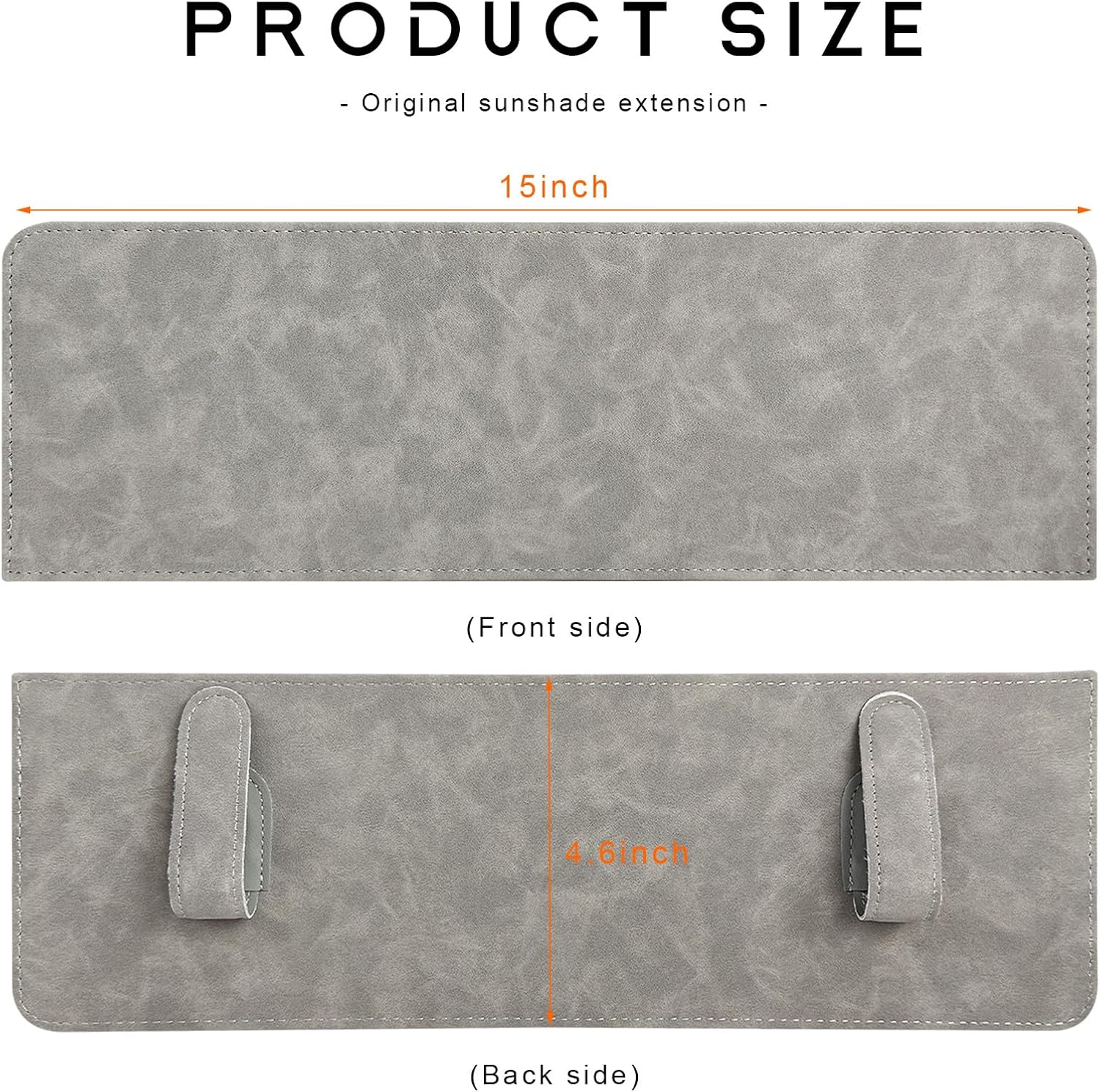 2 PCS Sun Visor Extender for Car, Anti-Glare Sunvisor Extension Shade Attachment for Safe Driving, Clip-On Sun Blocker Sunshade Extender Protect Driver Passenger from UV Rays (Spot Gray)