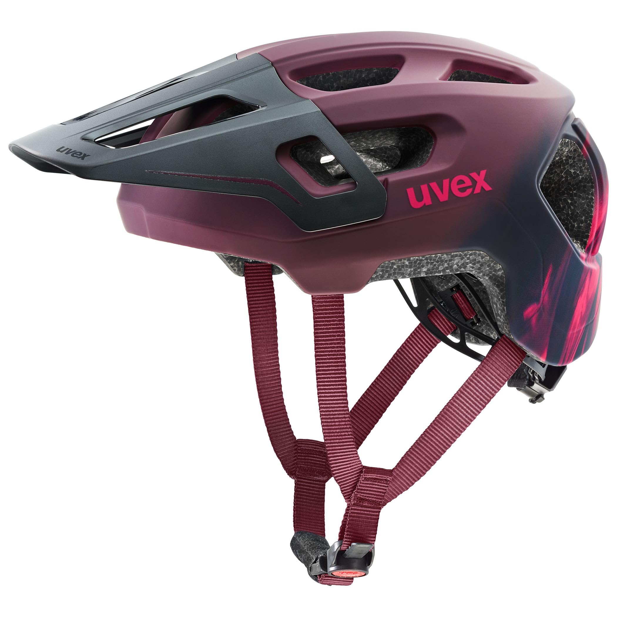 uvex react jr. fullface, kask rowerowy unisex-dzieci, cranberry matt, 52-56 cm