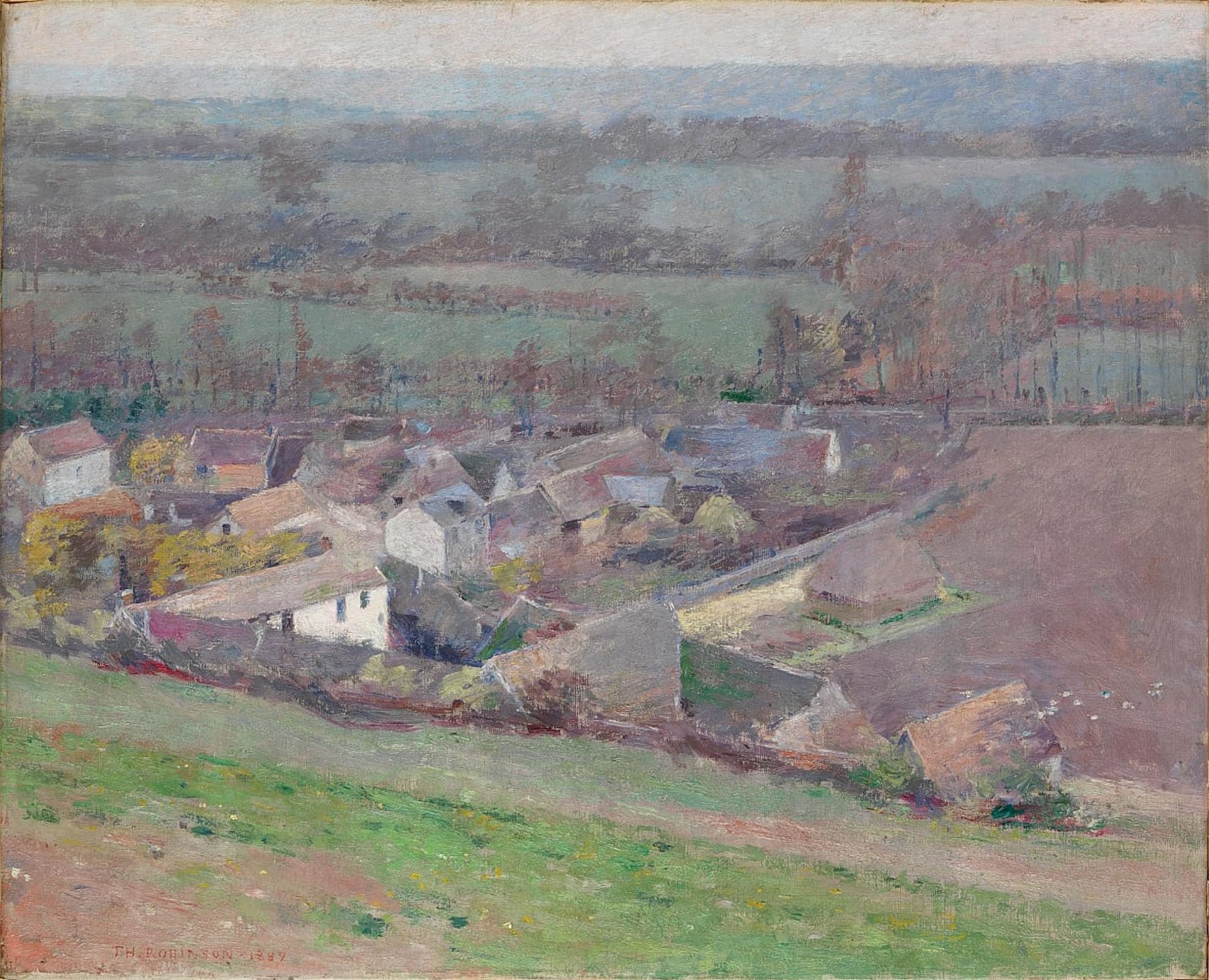 SERENDIPITP Vintage Wall Art Canvas Nordic Poster Canvas Print Picture a Bird's Eye View by Theodore Robinson Wall Art Poster for Home Decor 60x90cm