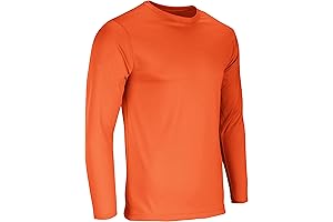 CHAMPRO Kids' Orange Vision Long Sleeve Basketball Shooter Shirt