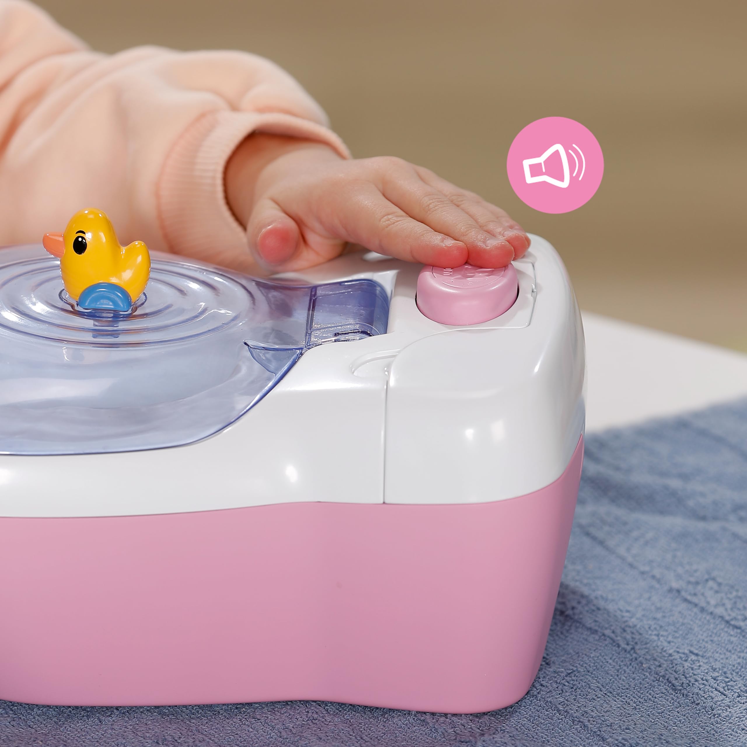 BABY born Toilet - Doll Toilet with Flushing Sounds, Toilet Song & Accessories Doll Accessory - For Dolls Sized 36 cm & 43 cm, Pink - Image 4
