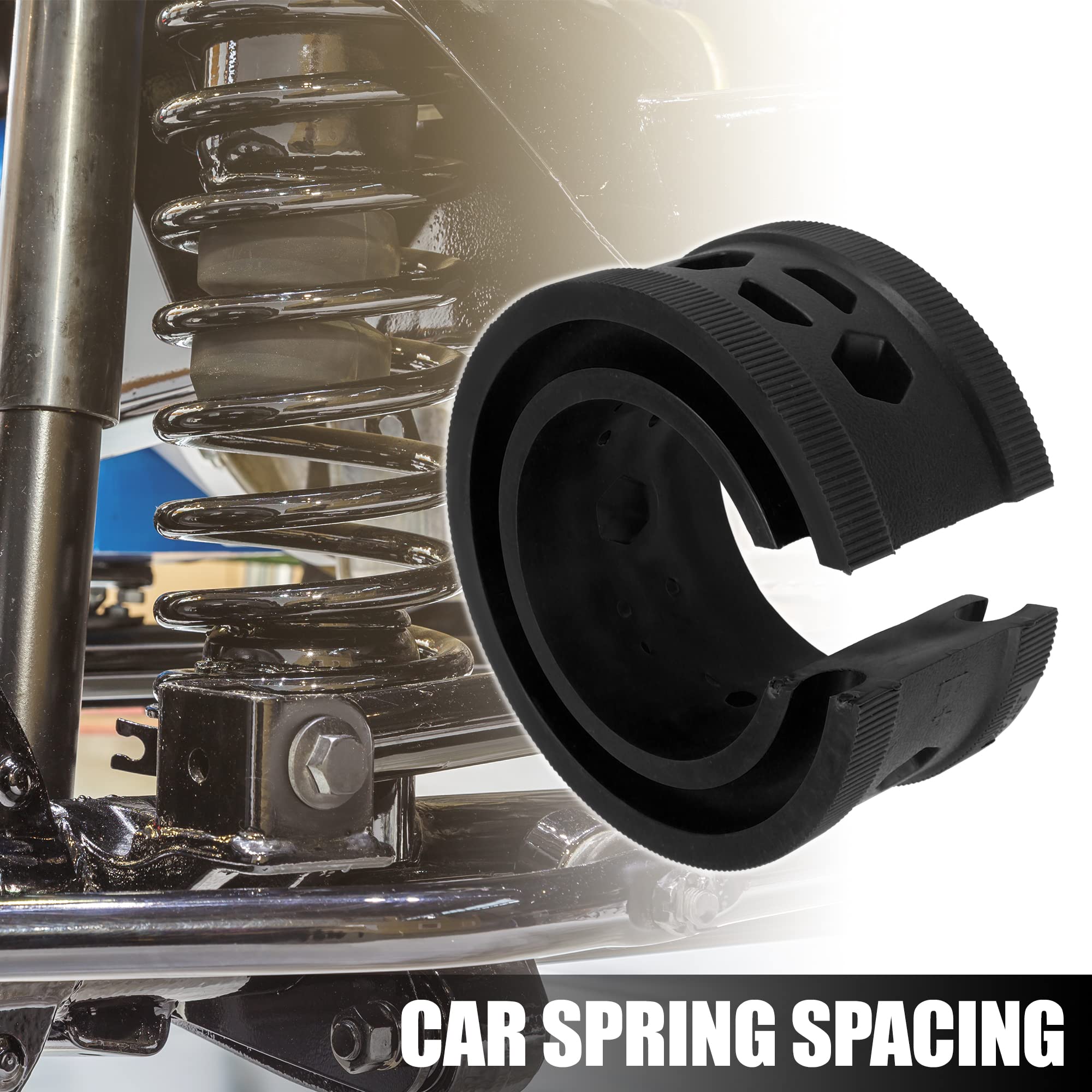 X AUTOHAUX 2 Stück Auto Schraubenfeder Puffer Gummipuffer Schwarz B+ Typ | Außenhöhe 64mm, Außendurchmesser 135mm, Innendurchmesser 83mm, Dicke 26mm, Nut Offen 9mm, Universal Für Autos, LKW, SUVs