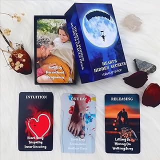 Twin Flame Love Oracle Cards, Hearts Hidden Secrets Oracle Deck, 78 Tarot Cards for Beginner, Help Uncover What is Truly in Their Heart Space