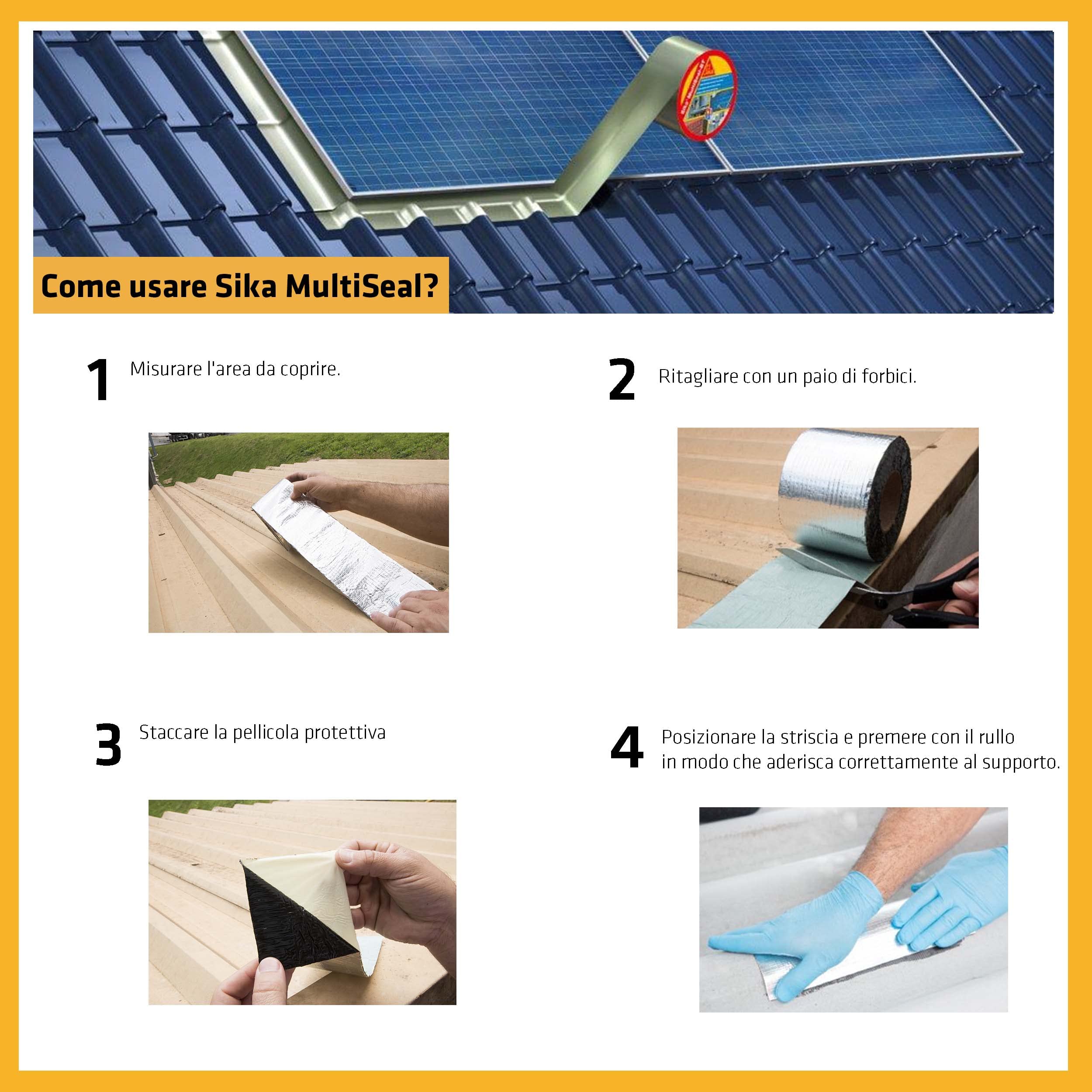 Sika Taśma uszczelniająca MultiSeal BT aluminiowa – idealna do uszczelniania i szybkich napraw – samoprzylepna – 10 m x 100 mm