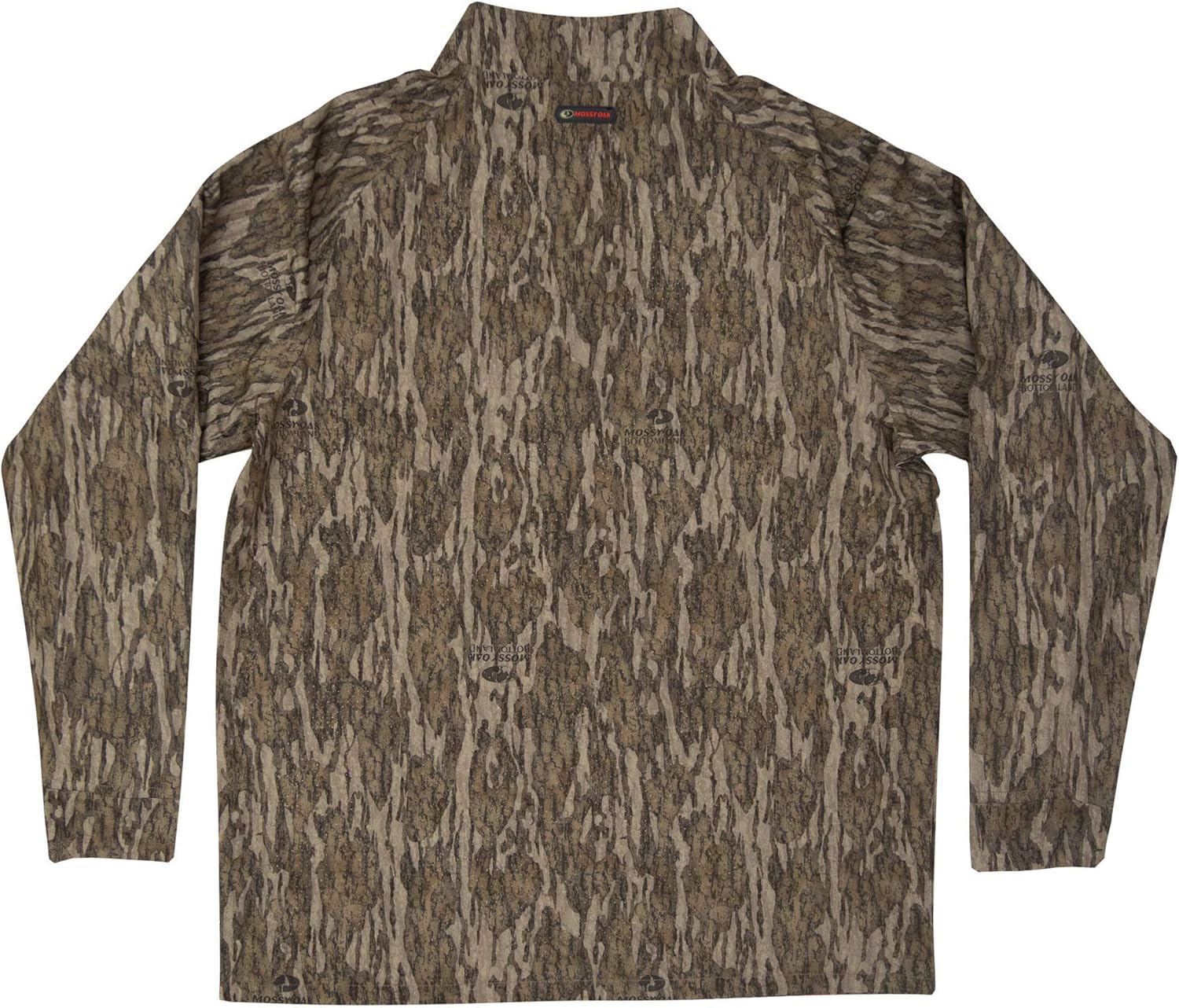 Mossy Oak Mens Men's Hunting Shirts Lightweight Camo Tibbee Tech Stretch Quarter Zip