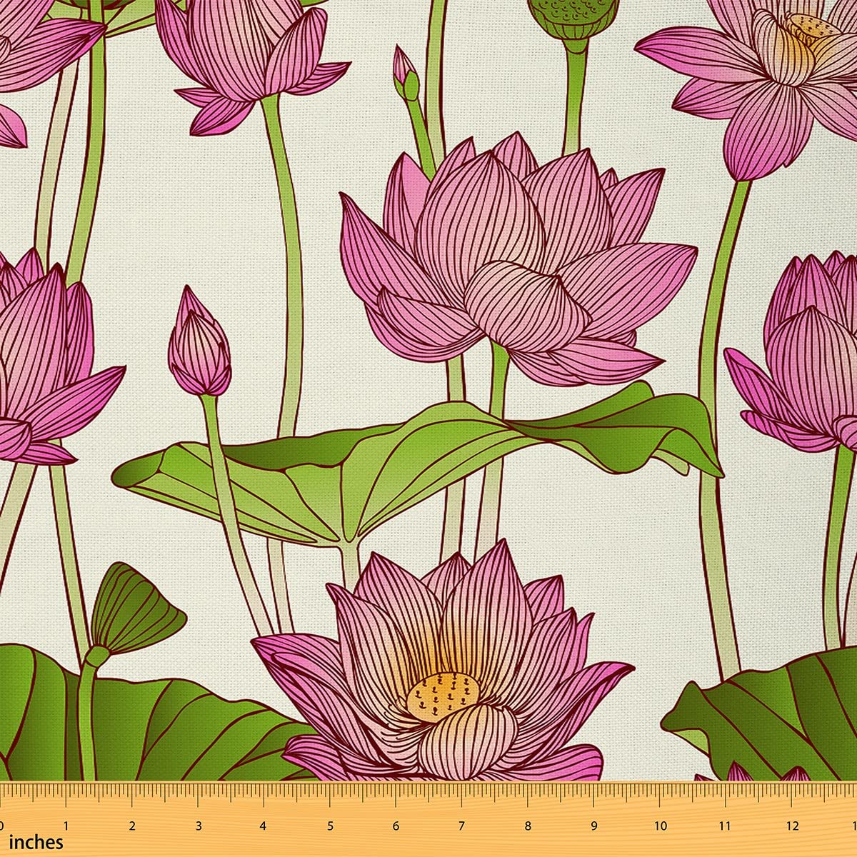 Amazon.com: Lotus Flowers Upholstery Fabric, Lily Leaf