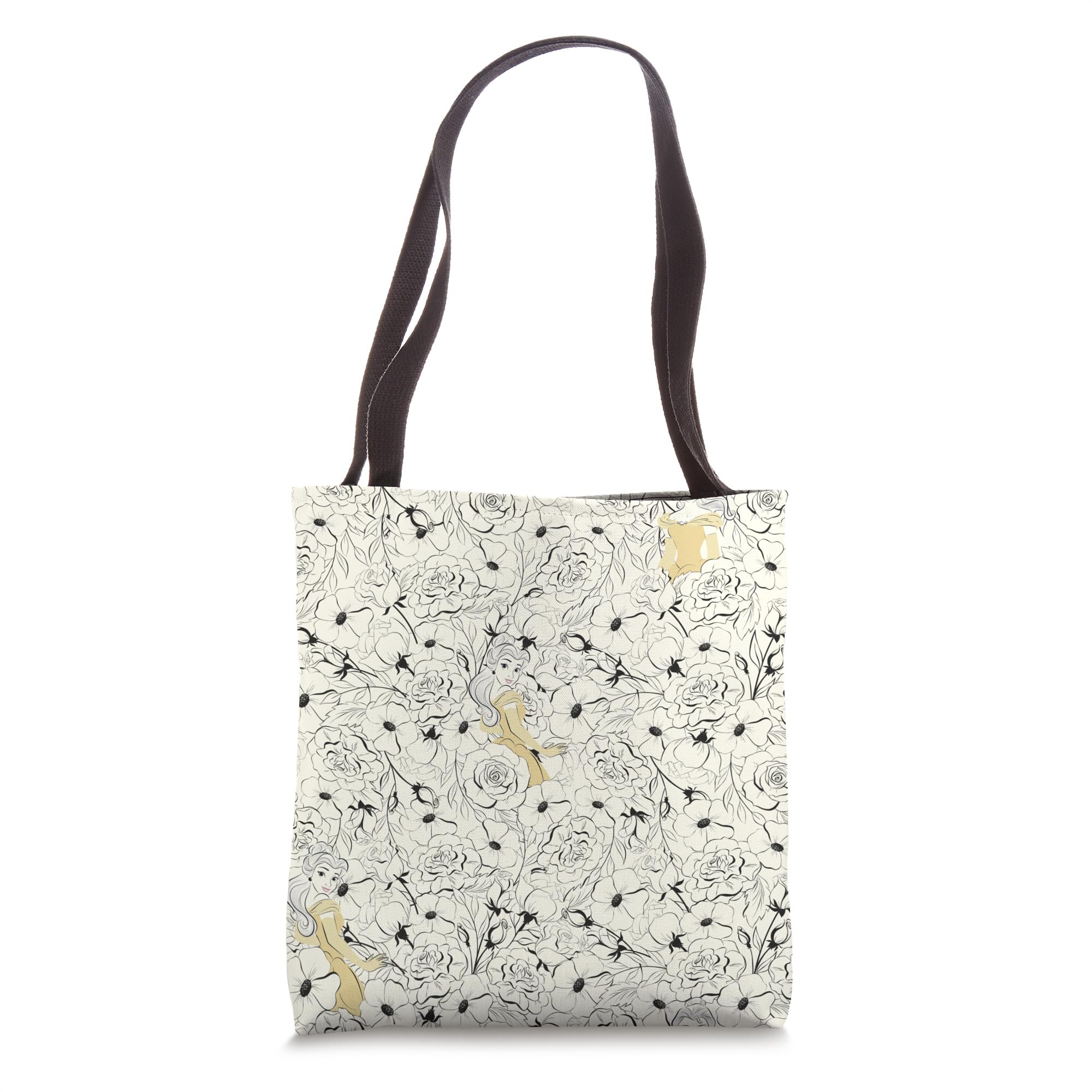 Disney Princess Belle Floral Print Cream Tote Bag
