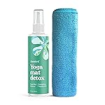 ASUTRA Yoga Mat Cleaner Spray (Energizing Peppermint), 4 fl oz - No Slippery Residue, Organic Essential Oils, Deep-Cleansing for Fitness Gear & Gym Equipment, Microfiber Towel Included