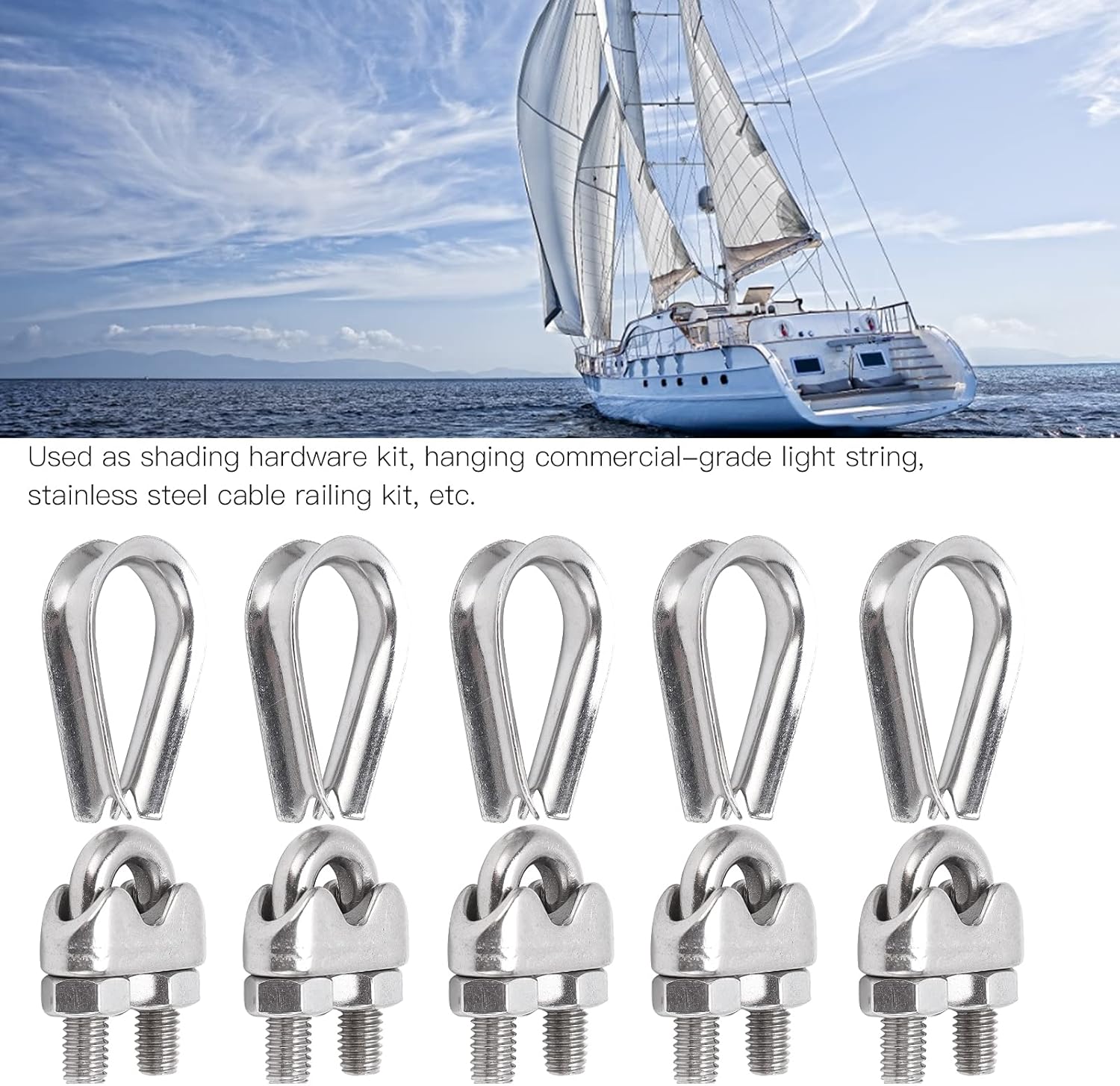 話題の行列 船のワイヤーロープカラー 鋼線ロープ用の牽引ロープ用の衣服用ロープ用の耐久性のある船舶用ワイヤーロープクランプ Cmdb Md