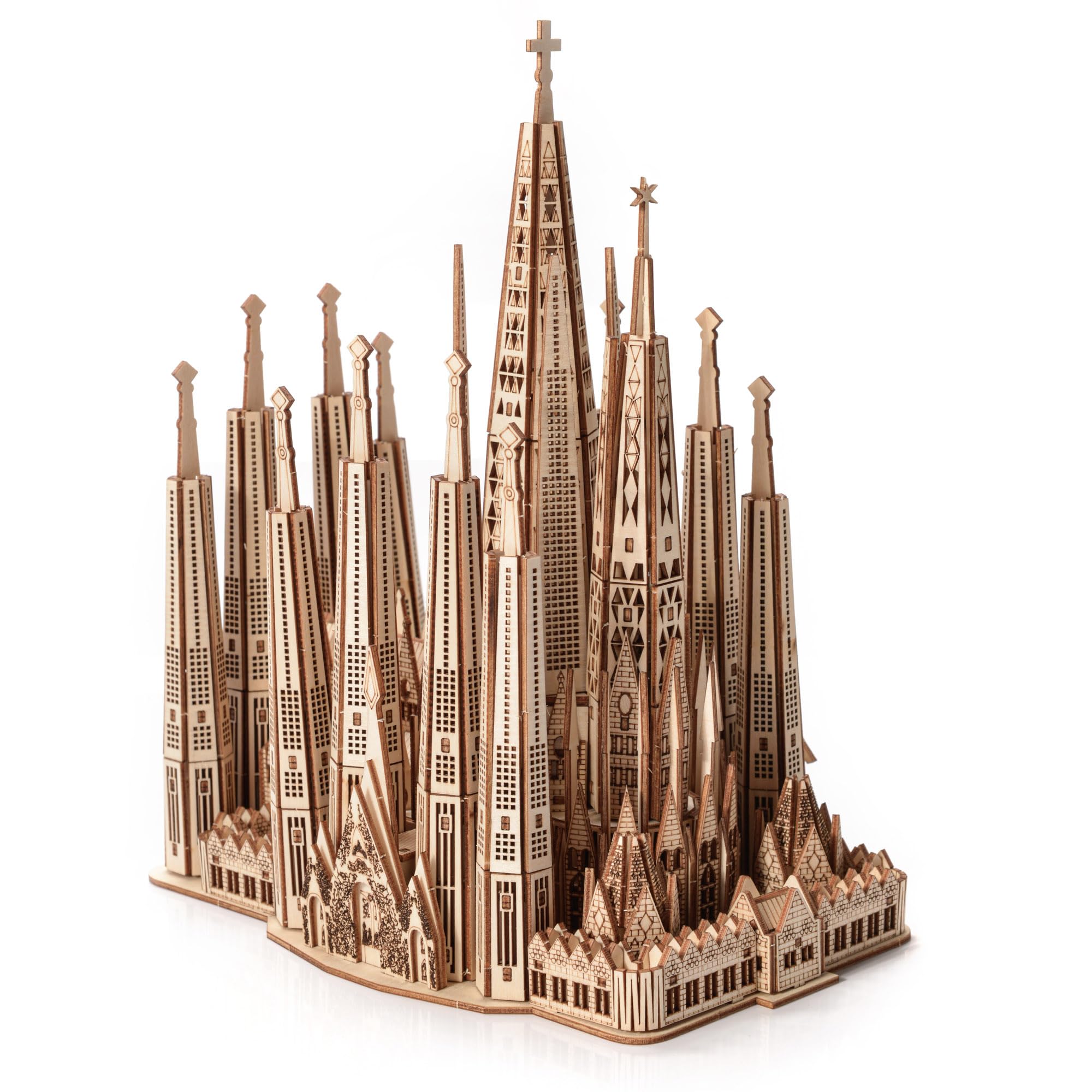 Little Story Puzzle éducatif en bois - Modèle 3D - Kit à faire soi-même - Cadeau pour enfants et adultes - (Sagrada Familia)