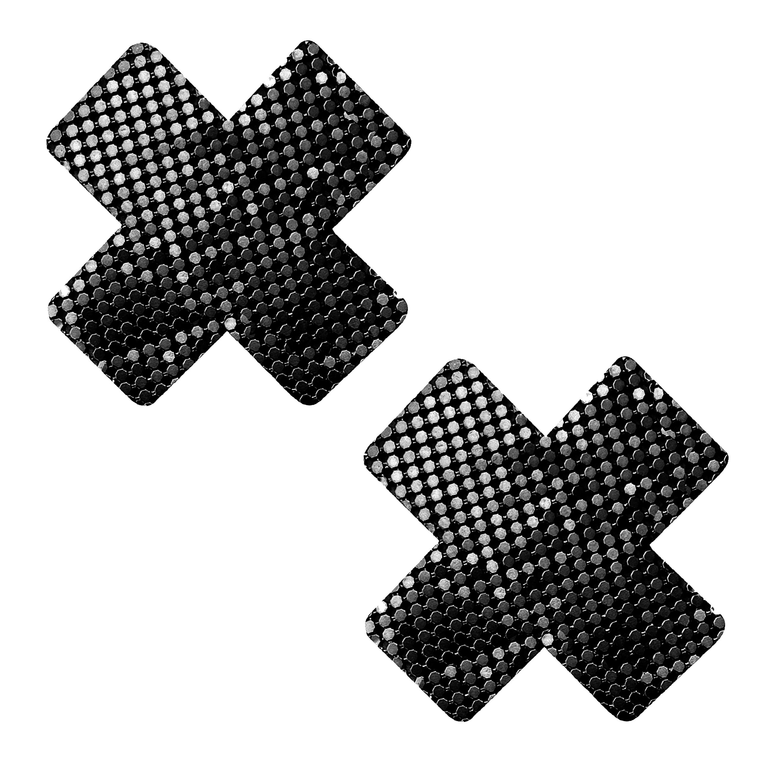 Neva Nude Iridescent Crystal Beamz Nipztix Pasties Nipple Covers for Festivals, Raves, Lingerie and More, Made in USA