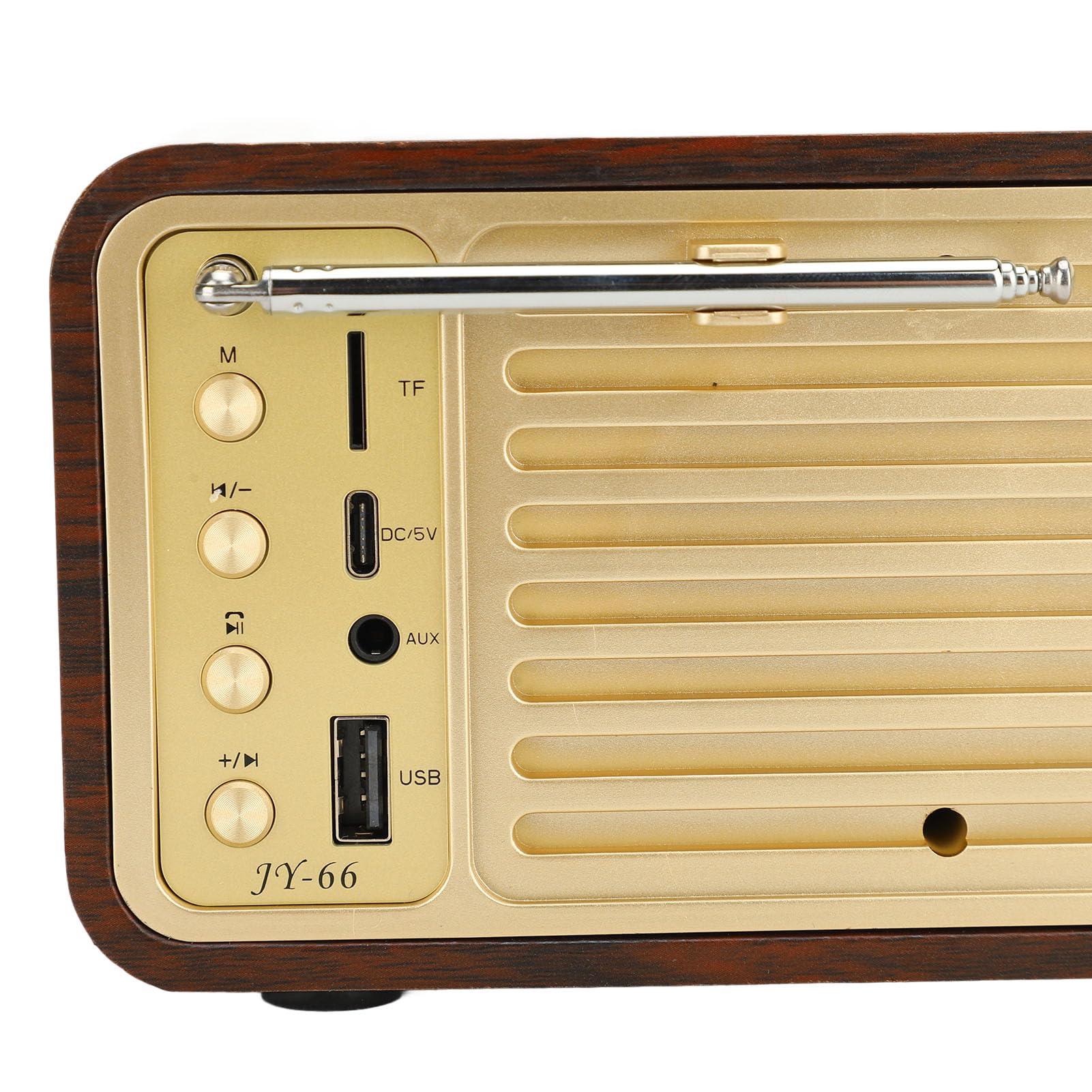 Głośnik Bluetooth 5.0, Głośnik Bluetooth w Stylu Retro z Drewna, Elegancki i Vintage Design, Odtwarzanie z Karty Pamięci, AUX, USB, do Spacerów na świeżym Powietrzu, Pieszych