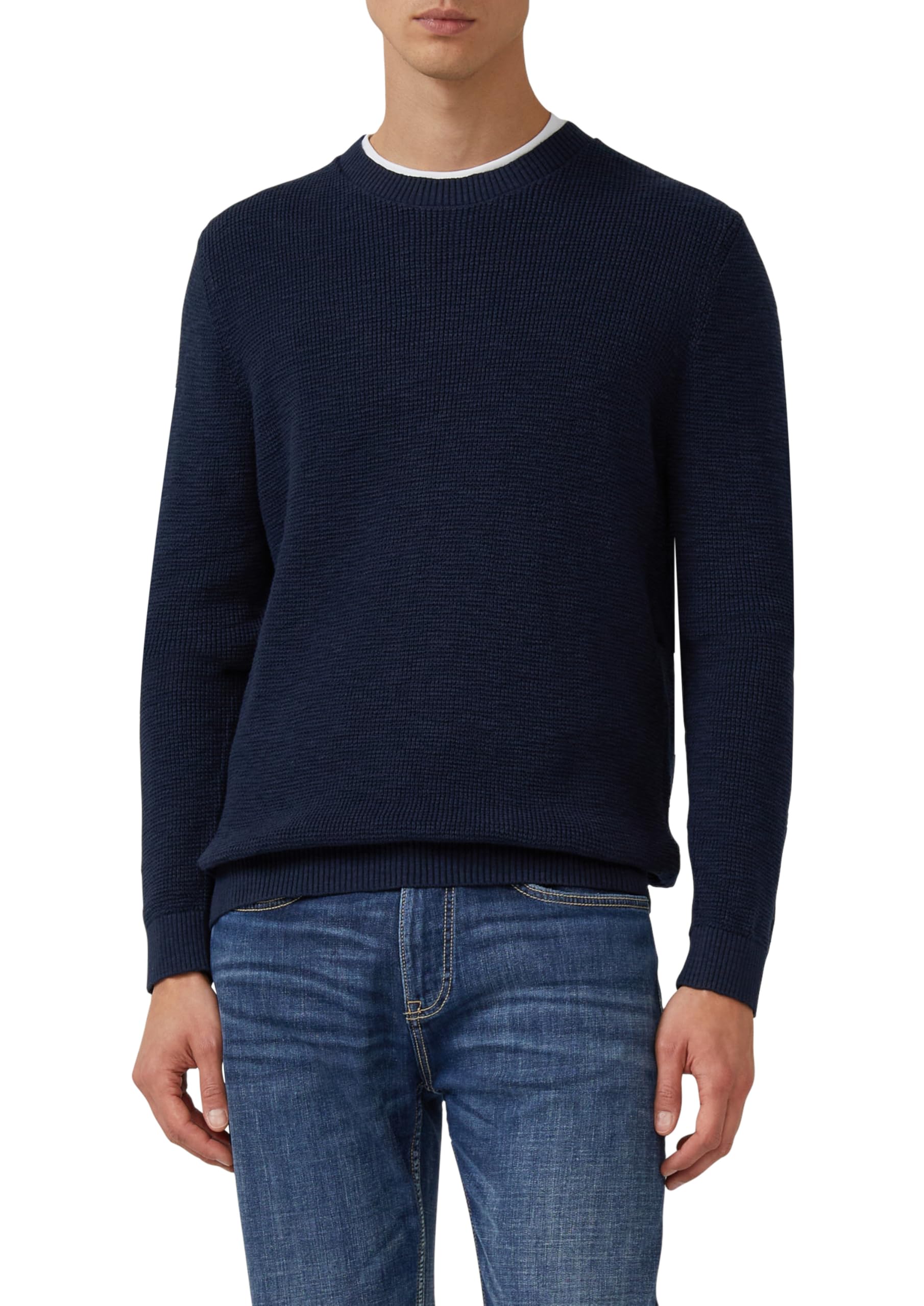 s.Oliver Strickpullover mit Crew Neck und Strukturmuster
