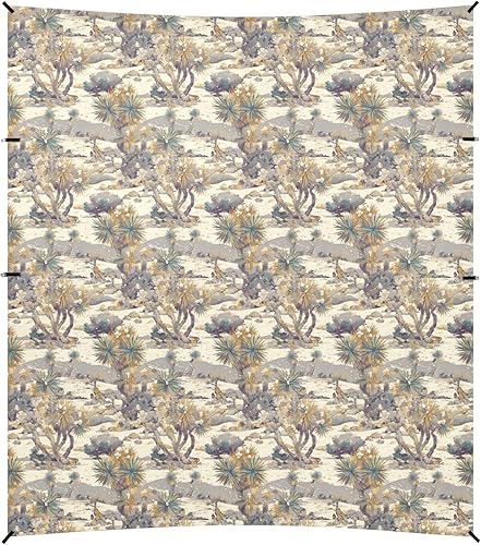 Miniatura 2 de Retro Trees Beach Tent & Canopy UPF50 Lightweight Shade Sun Shelter with Sand Shovel, Sandbags for Family Trips, Picnics & Camping