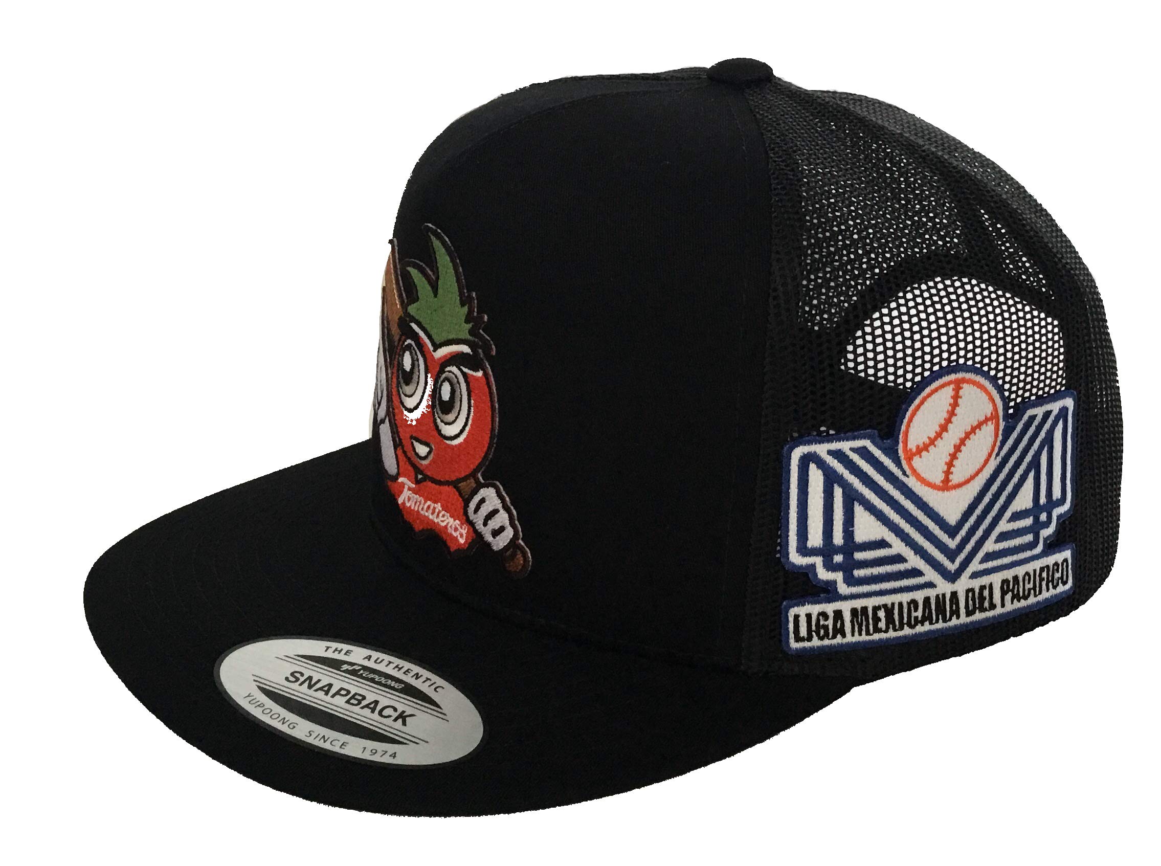 Sonora Liga Mexicana del Pacifico tomateros New 2 Logos hat Black mesh