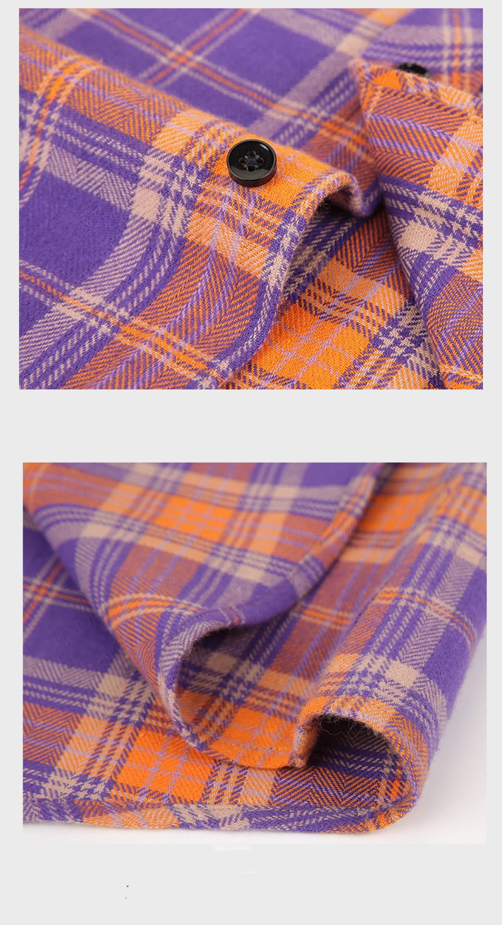 Camicia casual da uomo in flanella scozzese vestibilità regolare bottoni risvolto stile campus primavera autunno, Xdm29 Rosso, S