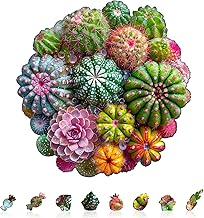 Funnli Wooden Puzzle for Adults, 270 Pieces Cactus and Succulent Plants Wooden Puzzle for Adults, Unique Shape Wooden Jigsaw Puzzle, 14+ Wooden Puzzle with Wooden Gift Box (L 34 x 33.5 cm)
