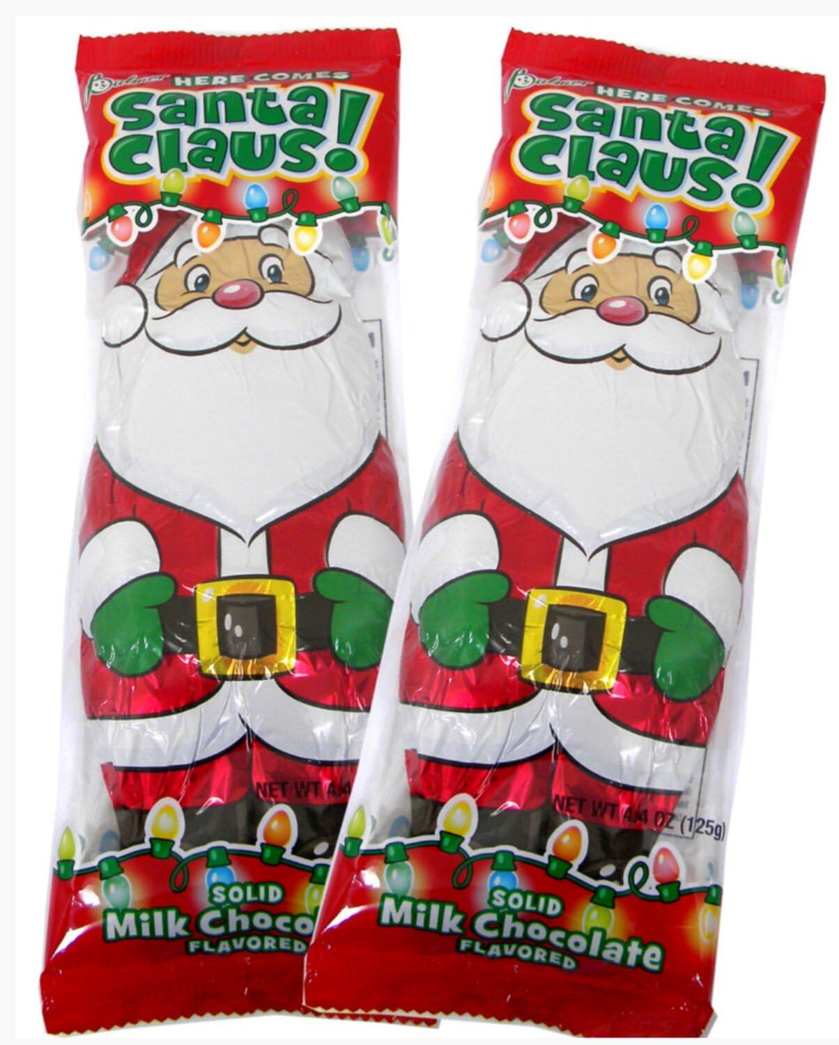 Here Comes Santa Claus: Foil wrapped Solid Milk Chocolate Santa Claus