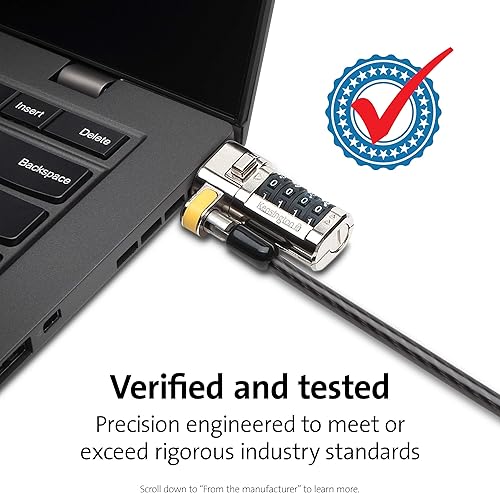 Miniatura 3 de Kensington ClickSafe® Candado combinado para laptop para ranura de seguridad en forma de cuña (K67936WW), color negro