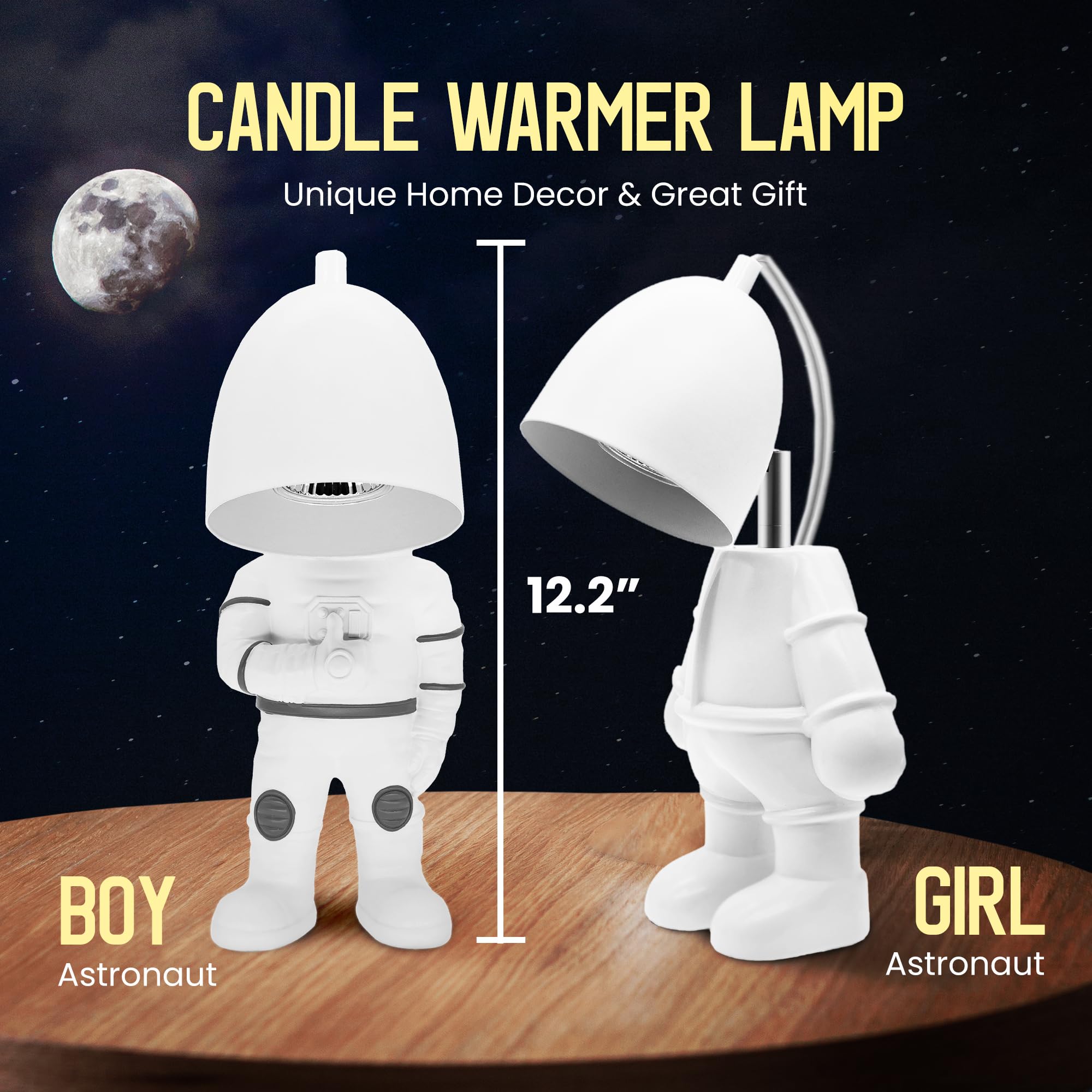 Amazon.co.jp : Gift Venus 宇宙飛行士キャンドルウォーマーランプ