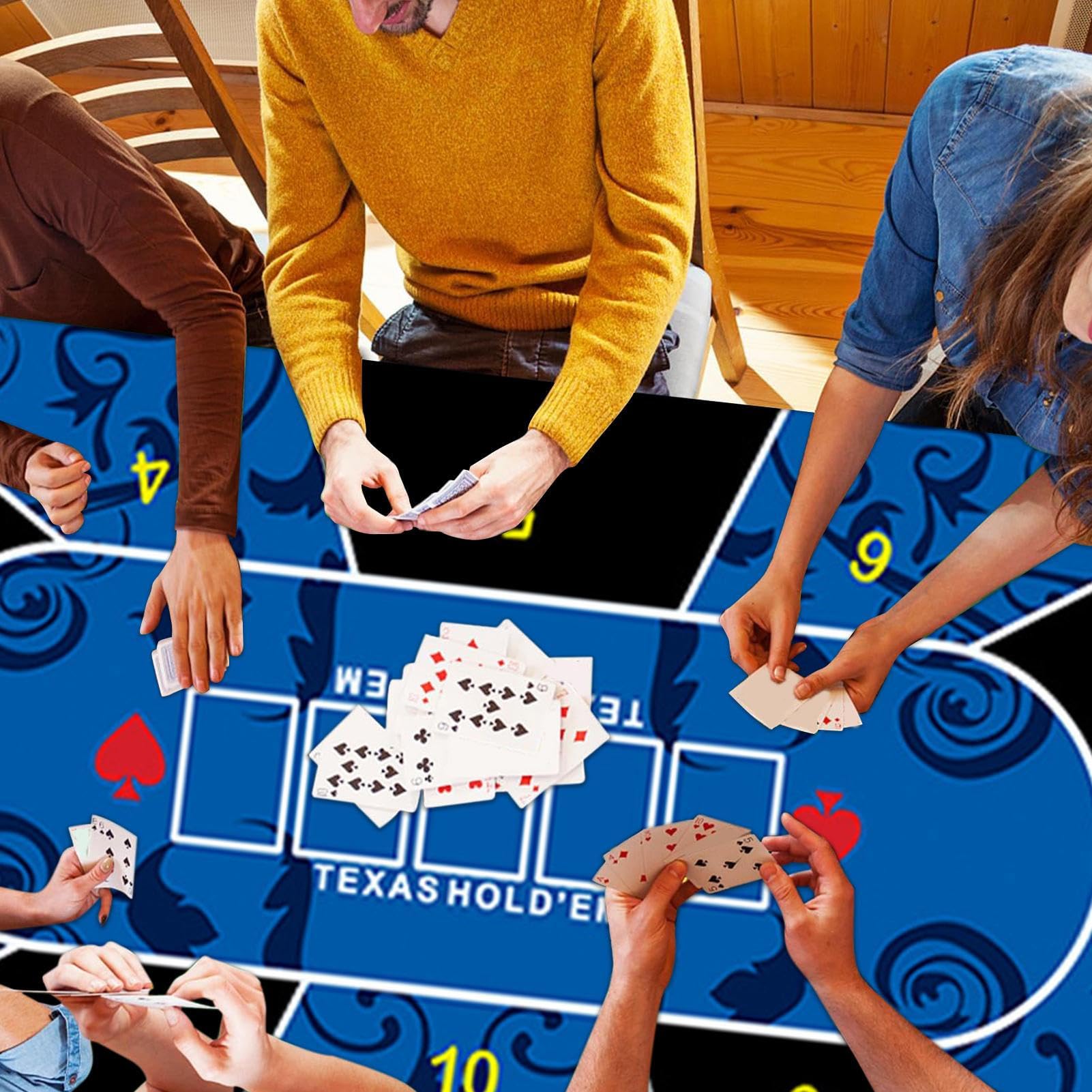 Tappetino da poker Texas, Tappetino da poker Holdem | da gioco in portatile con layout da | Holdem da tavolo per intrattenimento domestico, sale giochi da tavolo, riunioni di