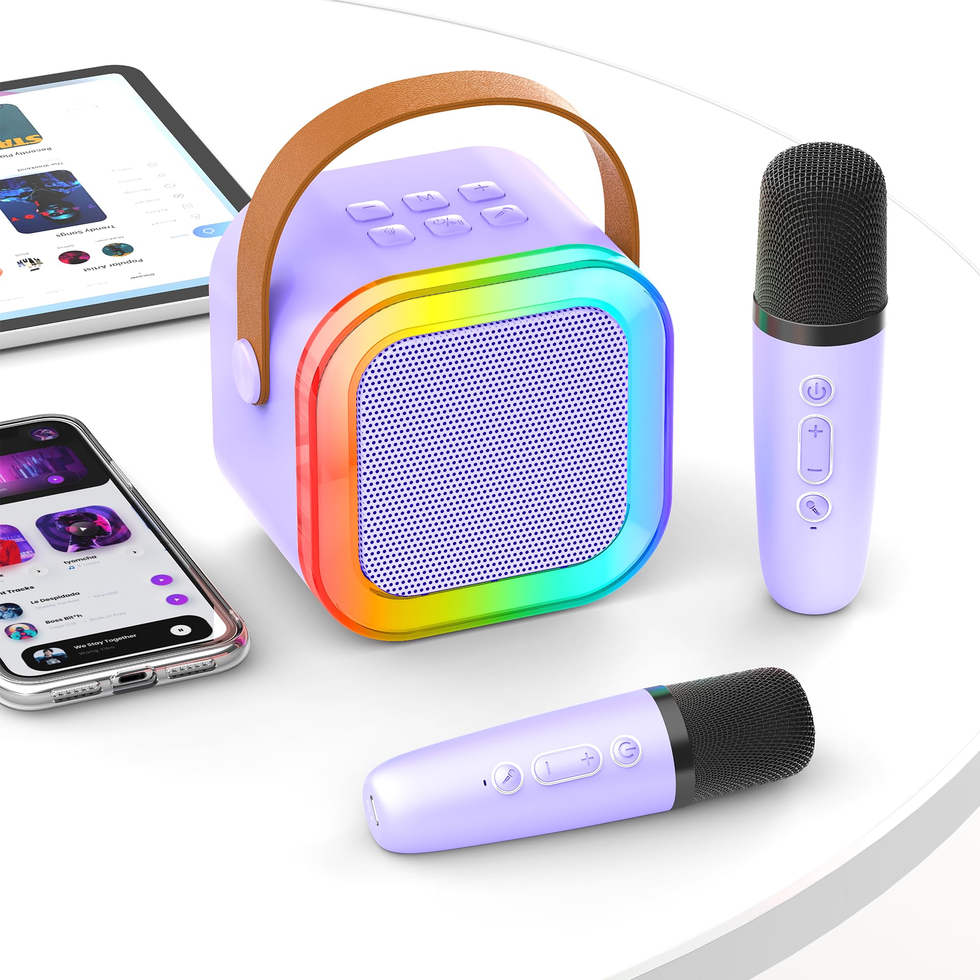 Karaoke Maschine Kinder mit 2 Karaoke Mikrofon Kinder: [Neueste] Kinder Karaoke mit 2 Mikrofonen - Karaoke Anlage - Mini Karaoke - Geschenke für Mädchen - Musikinstrumentzubehör Spielzeug