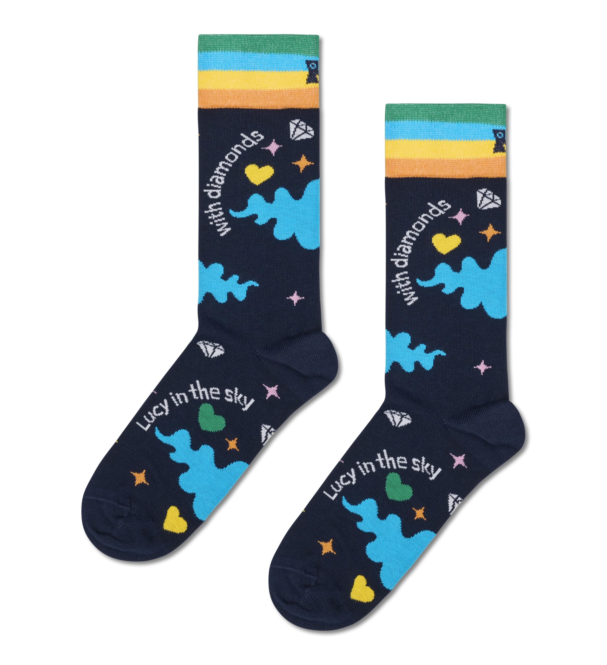 Happy Socks Calzini The Beatles 6-Pack Gift Set Cotone Unisex Nero 41-46