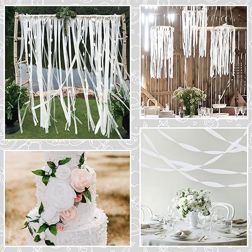 Vista 193 de 8 rollos de serpentinas de papel crepé doradas, decoración de fiesta de Año Nuevo, graduación, Navidad, arco iris, suministros de bricolaje