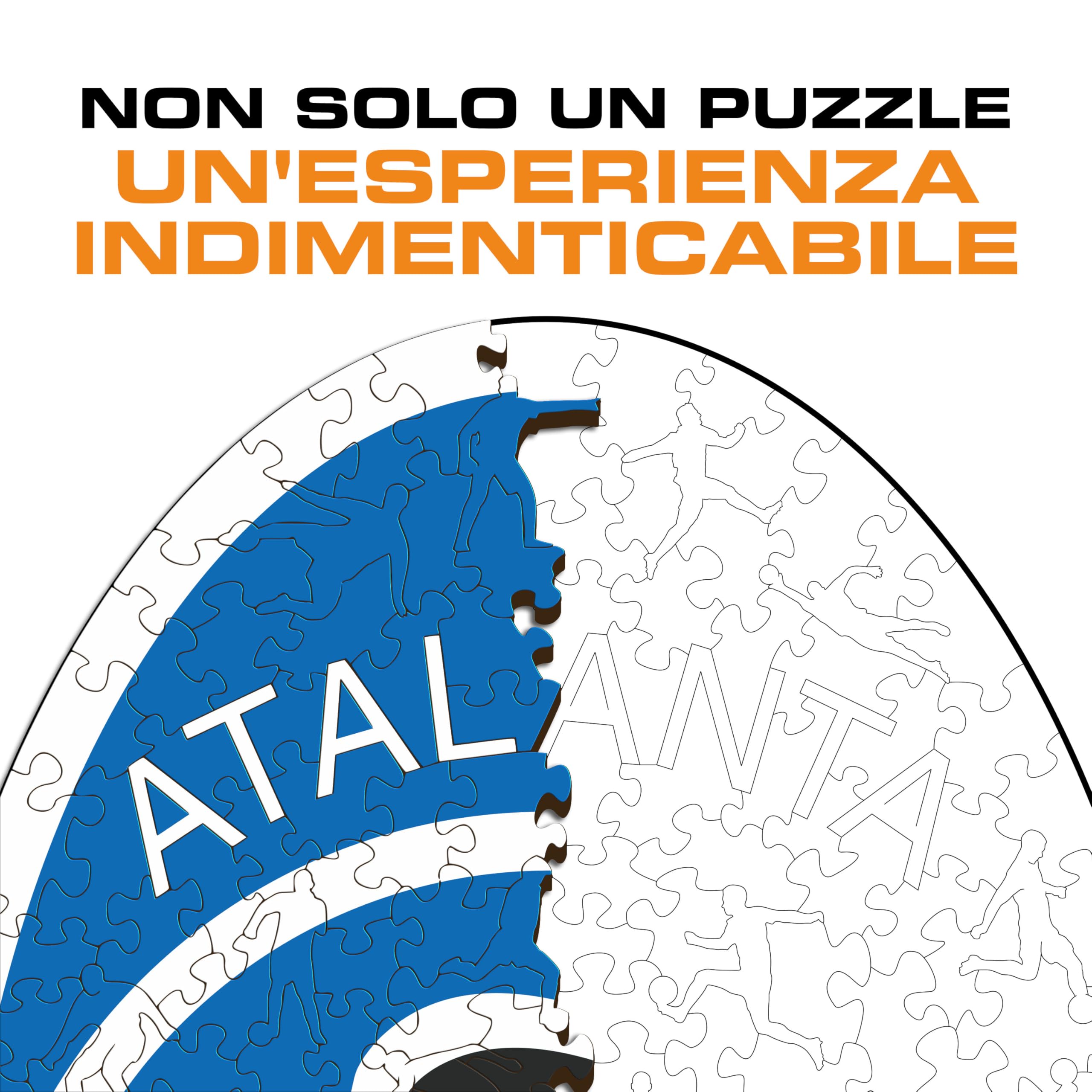 Iconic Puzzles - Atalanta, Logo, Puzzle di Legno con licenza ufficiale, 100% sostenibile, regalo per adulti e bambini, taglia S, 150 Pz