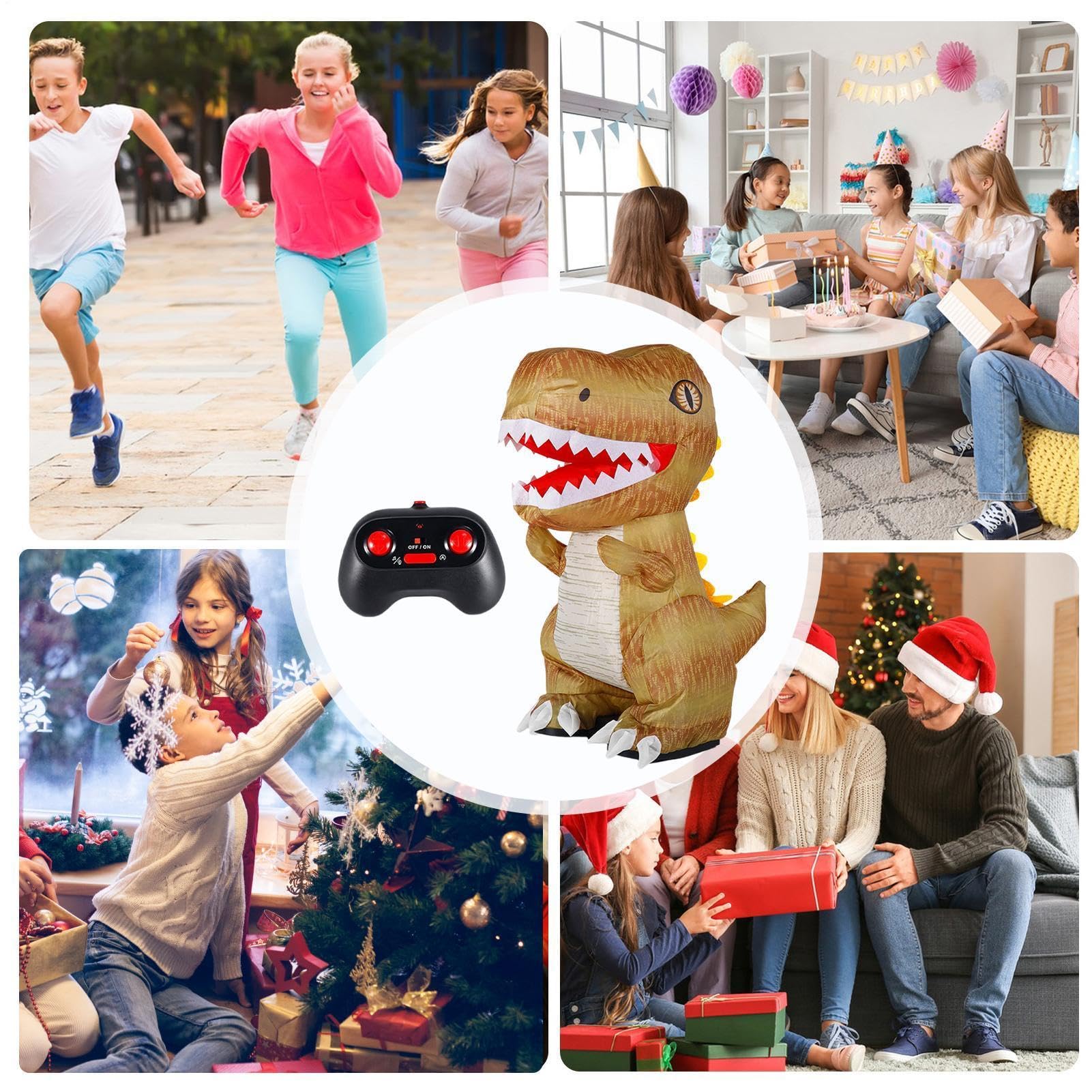 Dinosauro Gonfiabile Giocattolo Decorazioni a Gonfiaggio Rapido con