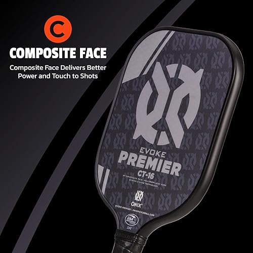 Miniatura 4 de Onix Evoke Premier Professional Tournament Pickleball Paddle Composite Face Impact Paddle Shape