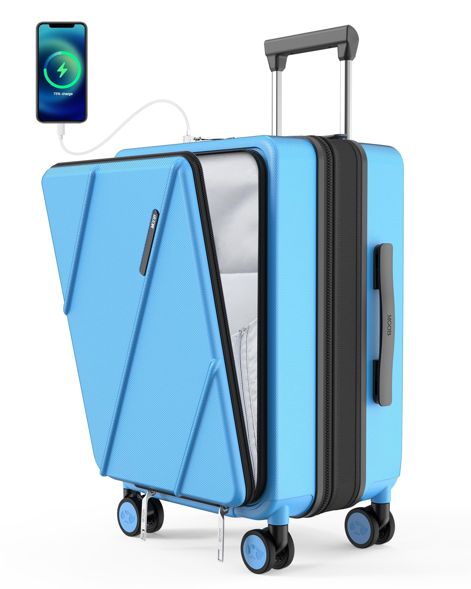 Stylischer multifunktionskoffer mit ladekabel Clearance