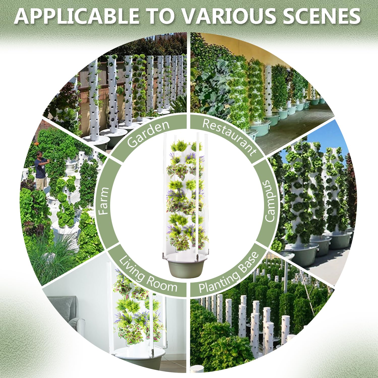 Kit de germinación para jardineras Verticales, Sistema de Cultivo hidropónico, Torre de Cultivo hidropónico, Kit para Plantar hortalizas y Frutas en huertos de Interior.,28 Holes