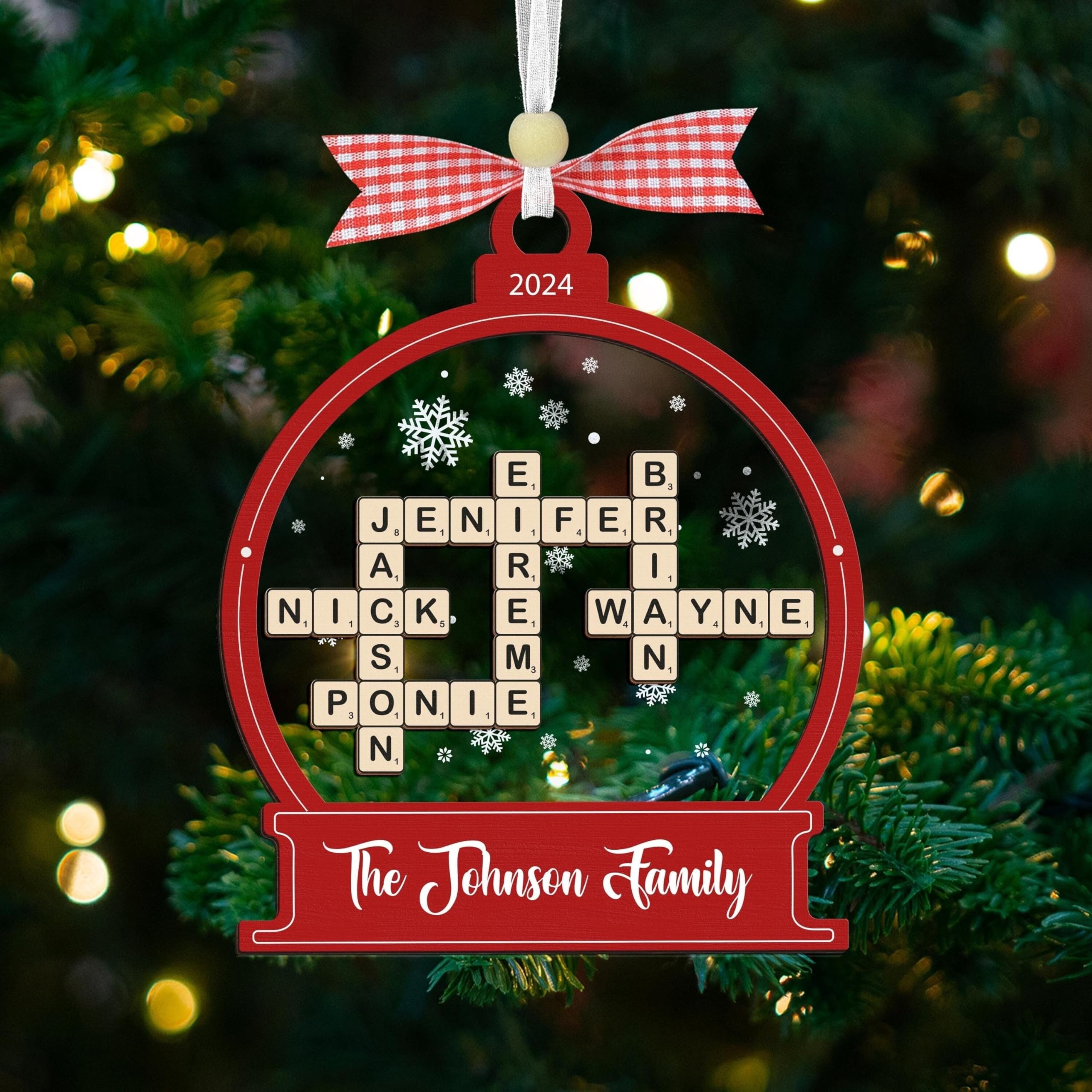 Amazon com: NAZENTI Personalized Family Crossword Christmas Ornament Amazon com: NAZENTI Personalized Family Crossword Christmas Ornament