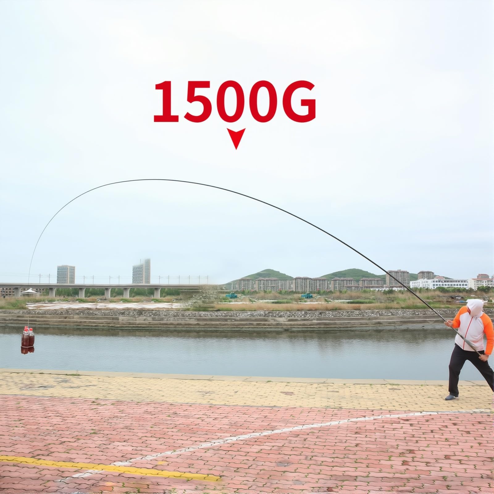 CañA De Pescar TelescóPica De Fibra De Carbono De 7-16m CañAs De Pesca CañA De Pesca De Lanzado CañAs Carpfishing para Pesca En Agua Dulce Y Mar(8m)