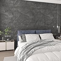 Vista 14 de JSEVEM Papel tapiz de mármol blanco gris extra ancho y grueso de 31"×157" pulgadas, para despegar y pegar, papel de contacto de mármol blanco gris