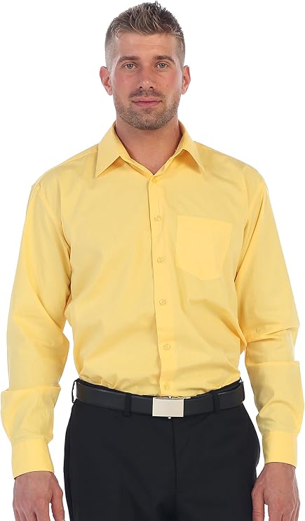 Gioberti Men's Long Sleeve Solid Dress Shirt