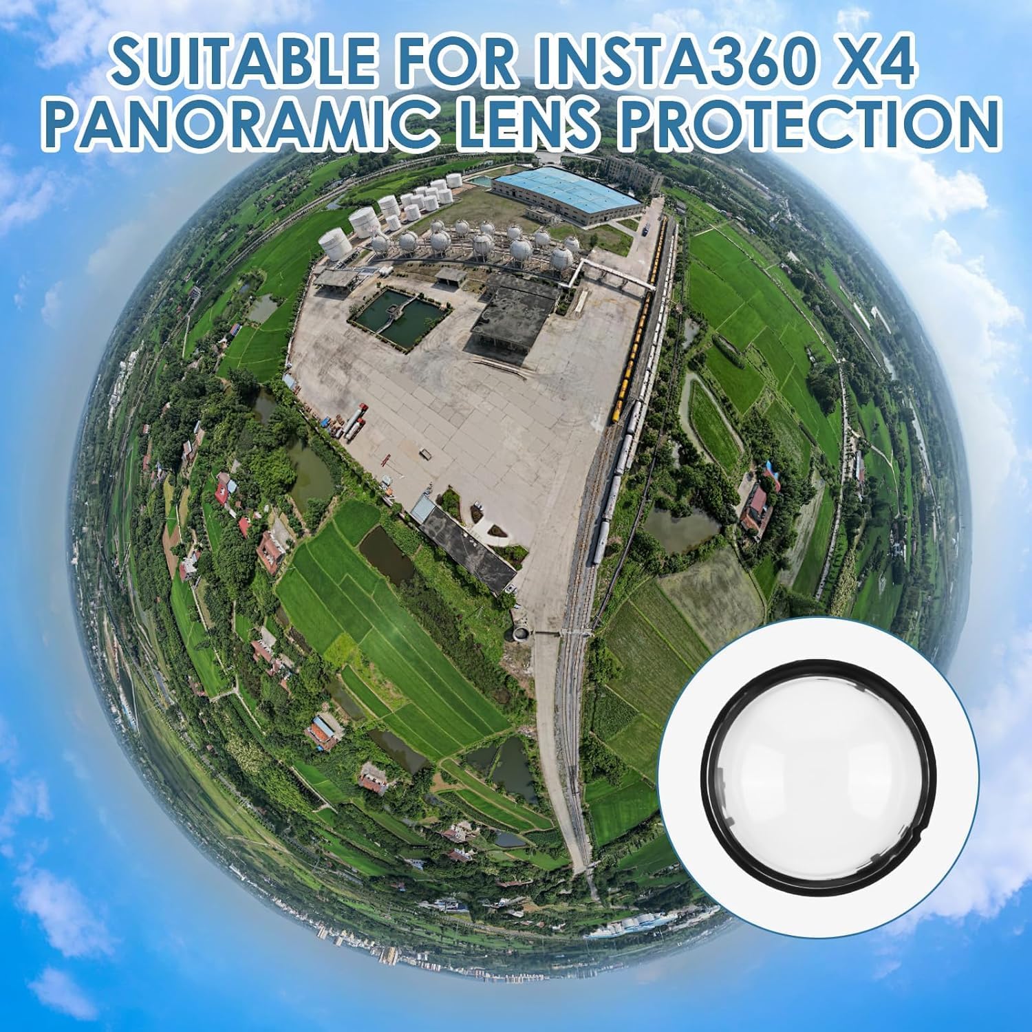 Protecteurs Lentille Insta360 X4 – Verre Trempé Ultra-Clair Double Face, Anti-Rayures Anti-Chocs, Housse PC Transparente