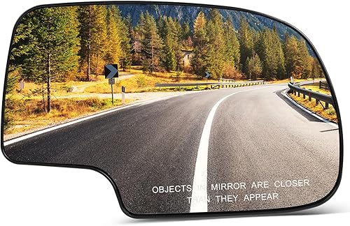 SCITOO Espejo lateral del pasajero de cristal apto para 1999-2003 para Chevy Silverado Pickup 2007 para Chevy Silverado Pickup 2000 para Chevy