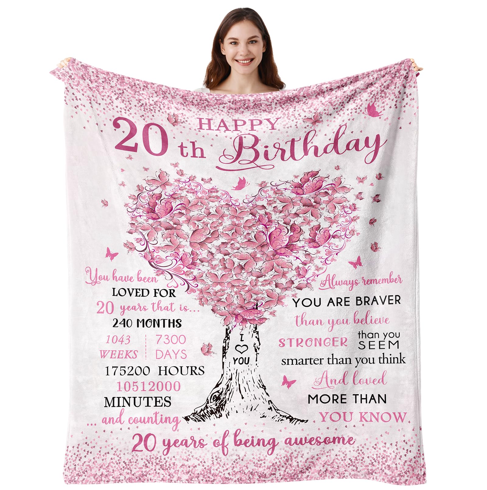 20th Birthday Gifts Blanket 50