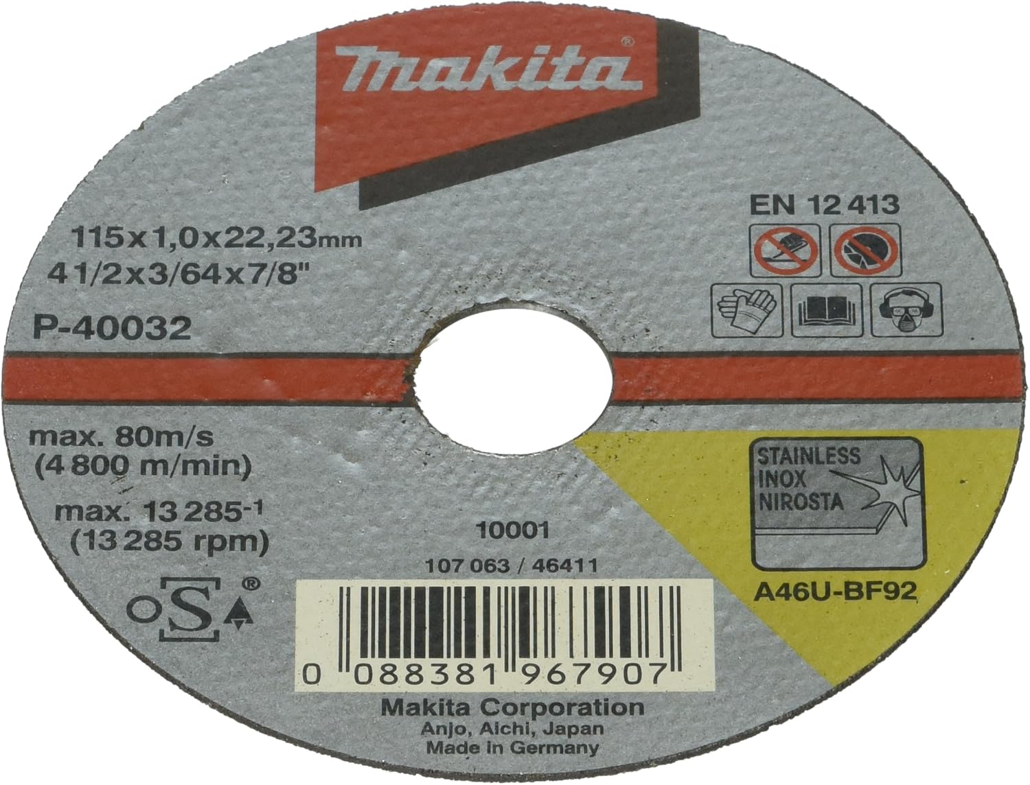 Disque A Tronçonner Worx Wx801.9 10 Disques à Tronçonner Métaux 125x1,2 Pour Meuleuse Disque A Tronçonner Pour Meuleuse