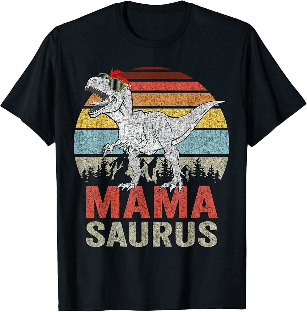 Mamasaurus Dinosaur Mama Saurus T Rex Funny Family Matching T-Shirt