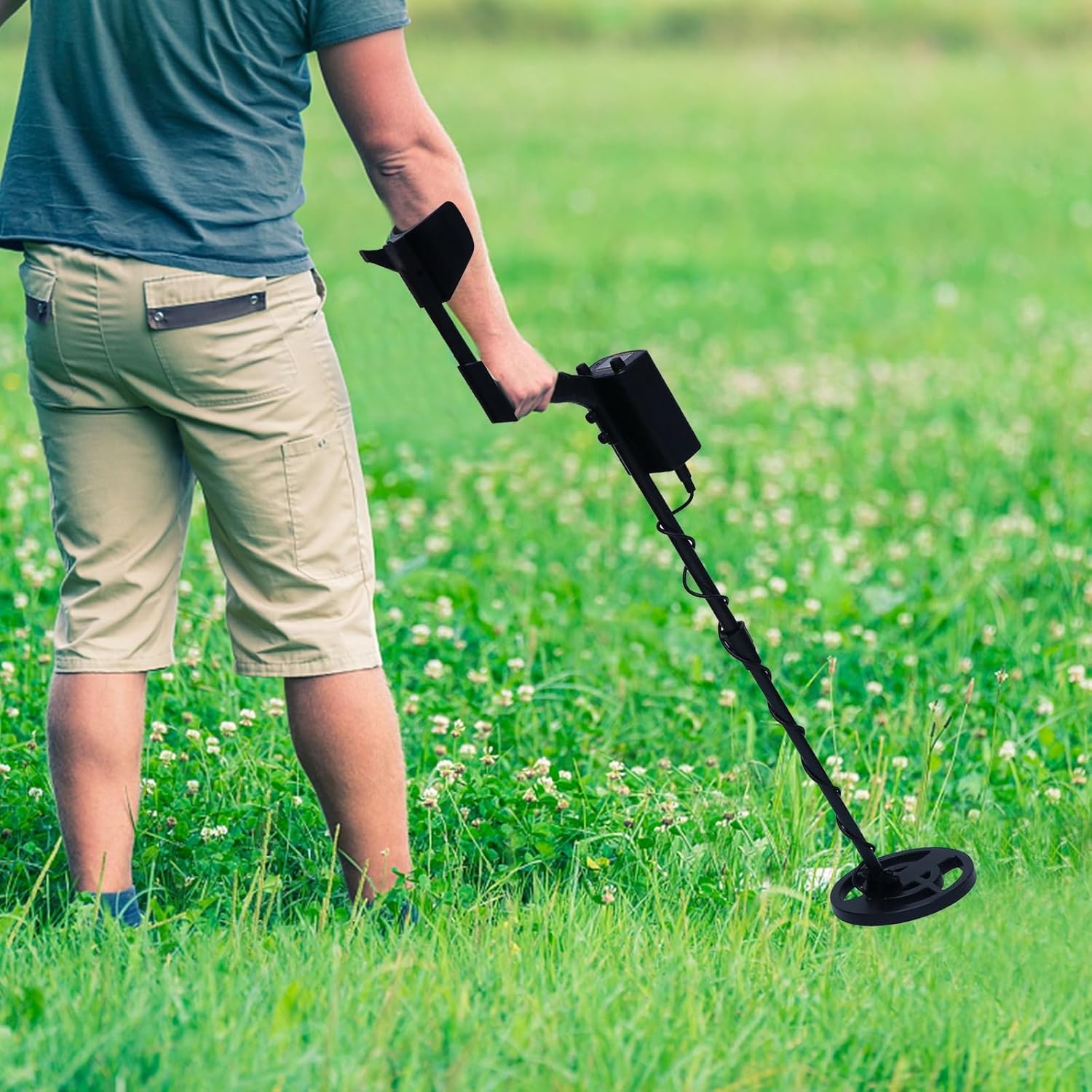 Portable Underground Metal Detector and Adults, High Sensitivity Gold and Metal Finder Without Battery, Outdoor Treasure Hunting Tool