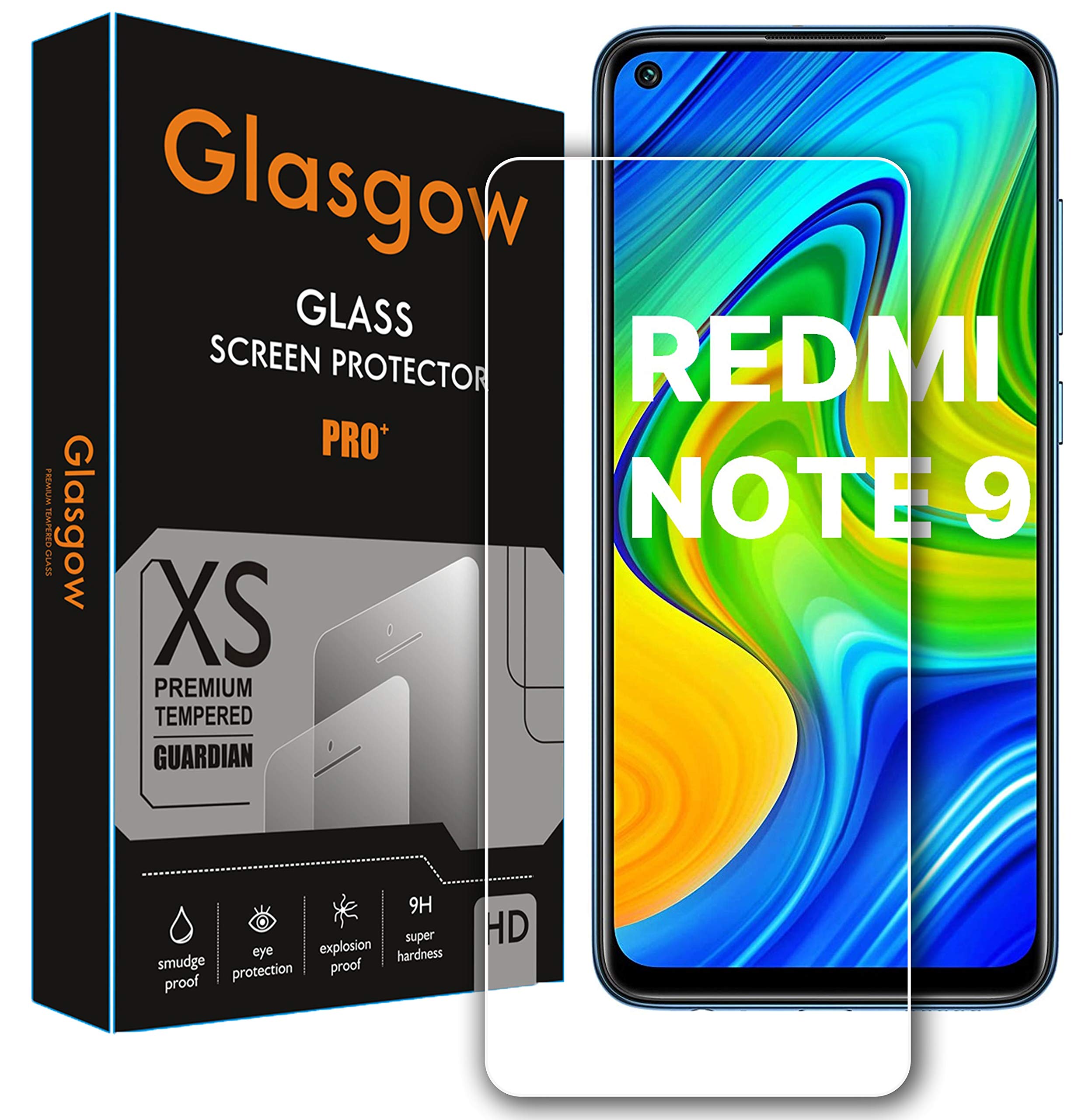 Glasgow Premium Tempered Glass Screen Protector for Mi Redmi Note 9 [flexible] [Gorilla] Bubble Free Installation [Screatch proof] [Guard] (B08DY72JMN) Amazon Price History, Amazon Price Tracker