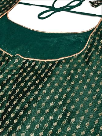 Chandrakala Women's Readymade Saree Blouse Elbow Length Sleeves (B225-P)