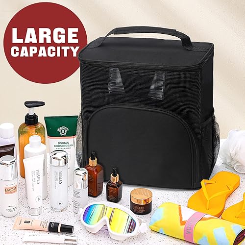 Miniatura 2 de EIMMBD Bolsa de ducha colgante, organizador de ducha portátil de mayor capacidad con almacenamiento de teléfono, organizador de ducha mejorado para