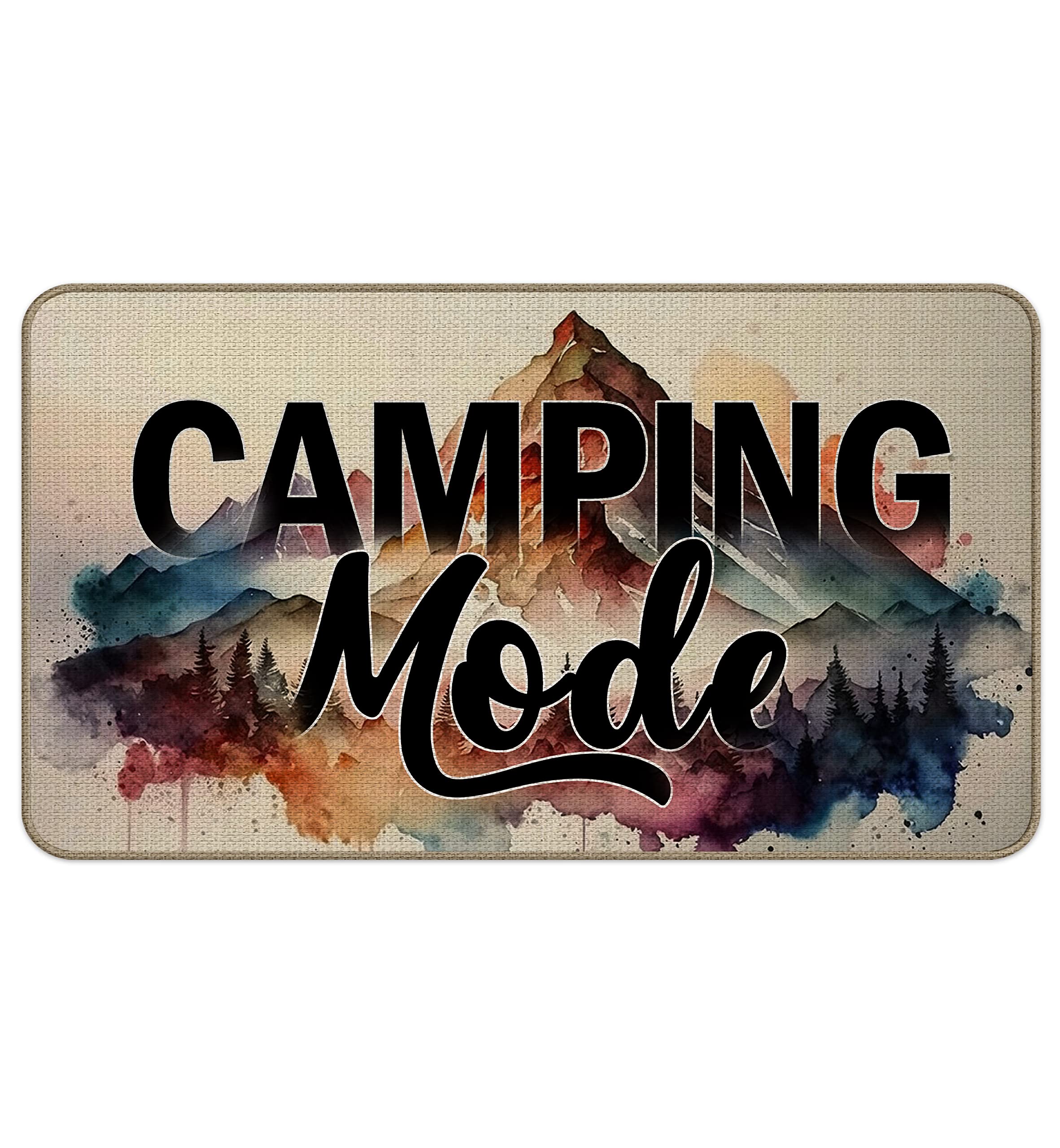 Live Love Camp Camper Front Door Mat 17 x 30 Inch for RV Room Entrance, Gift to Camper，Nature Lover Gifts，Entrance Rug for Camper Trailer Kitchen Floor Bath Tub Bedroom