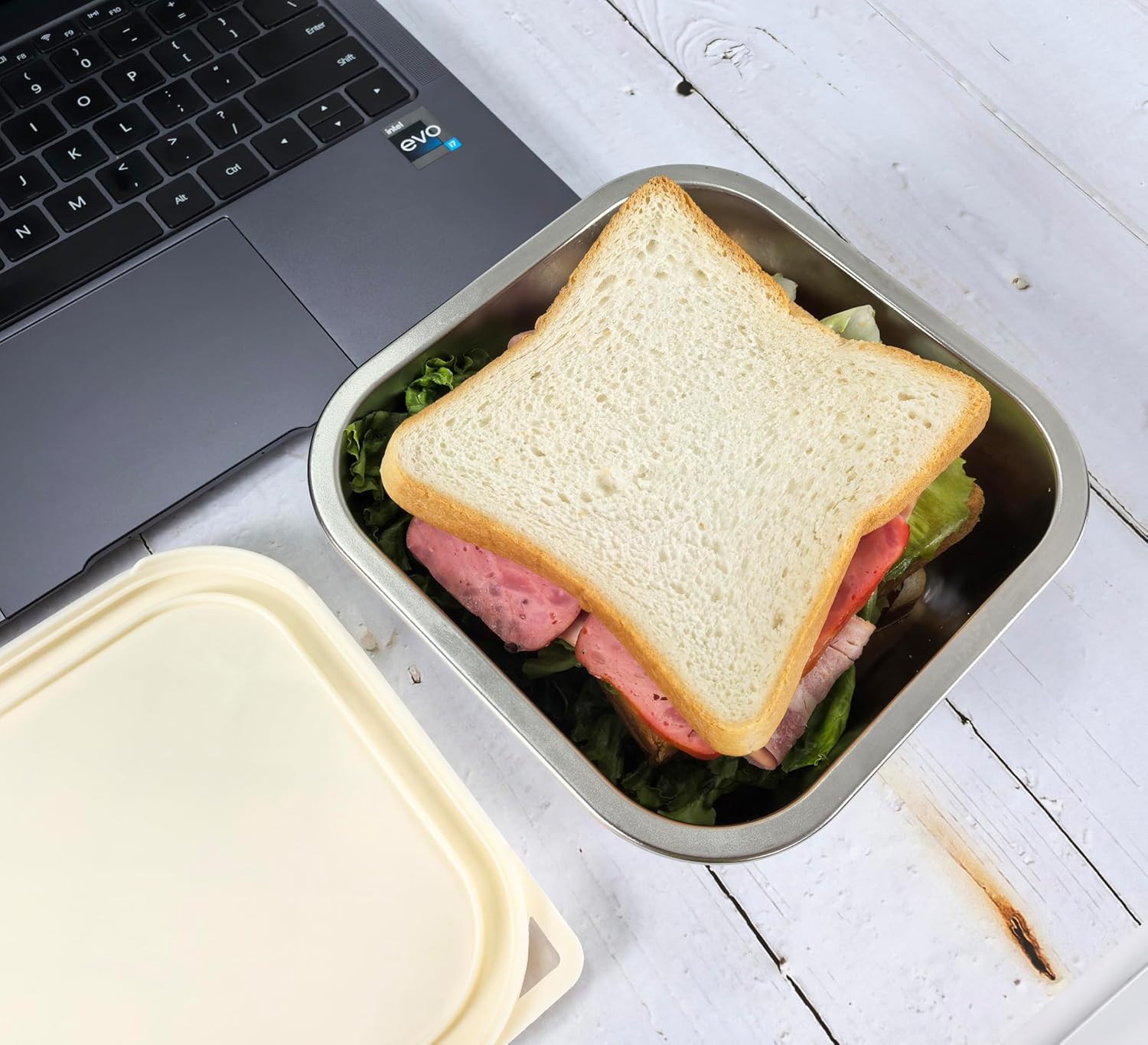 F.Y.Dreams 3 Pack 304 Stainless Steel Sandwich Containers With Silicone Lids/ 3 * 35 OZ/Plastic Free Lunch Box/Metal Bento Box/Snack Containers/Cream - Image 7